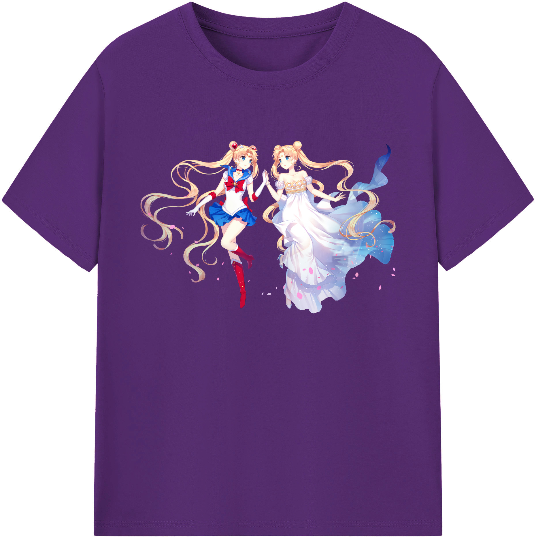 （画像用） 美少女戦士セーラームーン 月野 うさぎ つきの うさぎ Sailor Moon Tsukino Usagi 綿100％ メンズ半袖Tシャツ｜肌触りやわらか＆通気性