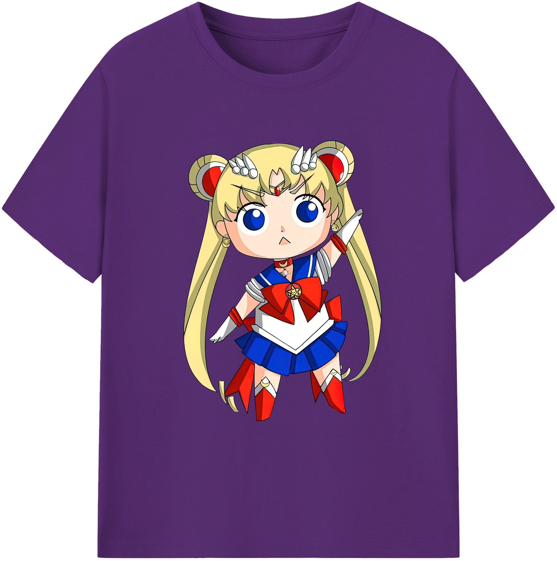 （画像用） 美少女戦士セーラームーン 月野 うさぎ つきの うさぎ Sailor Moon Tsukino Usagi 綿100％ メンズ半袖Tシャツ｜肌触りやわらか＆通気性