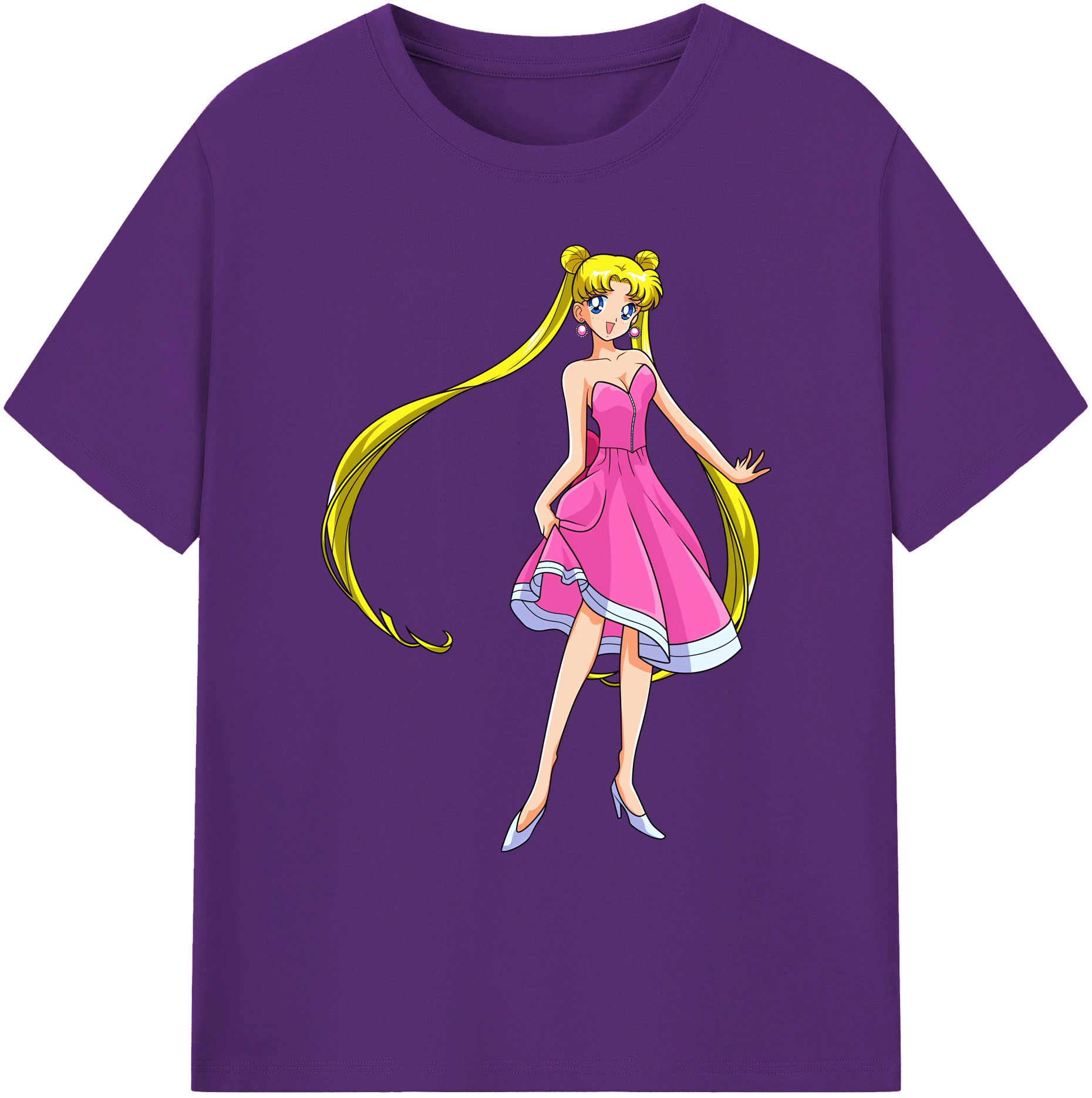 （画像用） 美少女戦士セーラームーン 愛野 美奈子 あいの みなこ Sailor Moon Aino Minako 綿100％ メンズ半袖Tシャツ｜肌触りやわらか＆通気性