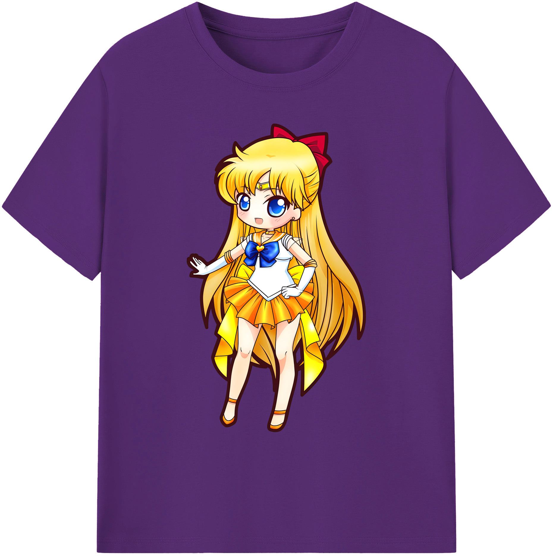 （画像用） 美少女戦士セーラームーン 愛野 美奈子 あいの みなこ Sailor Moon Aino Minako 綿100％ メンズ半袖Tシャツ｜肌触りやわらか＆通気性