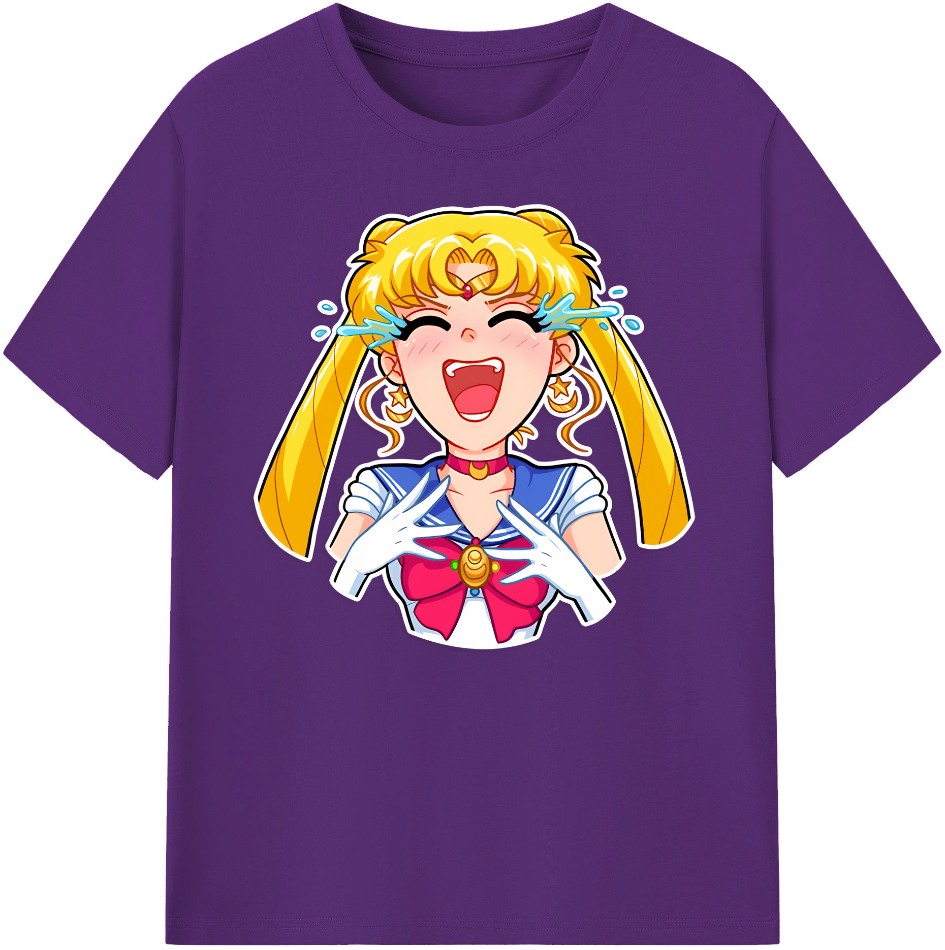 （画像用） 美少女戦士セーラームーン 月野 うさぎ つきの うさぎ Sailor Moon Tsukino Usagi 綿100％ メンズ半袖Tシャツ｜肌触りやわらか＆通気性