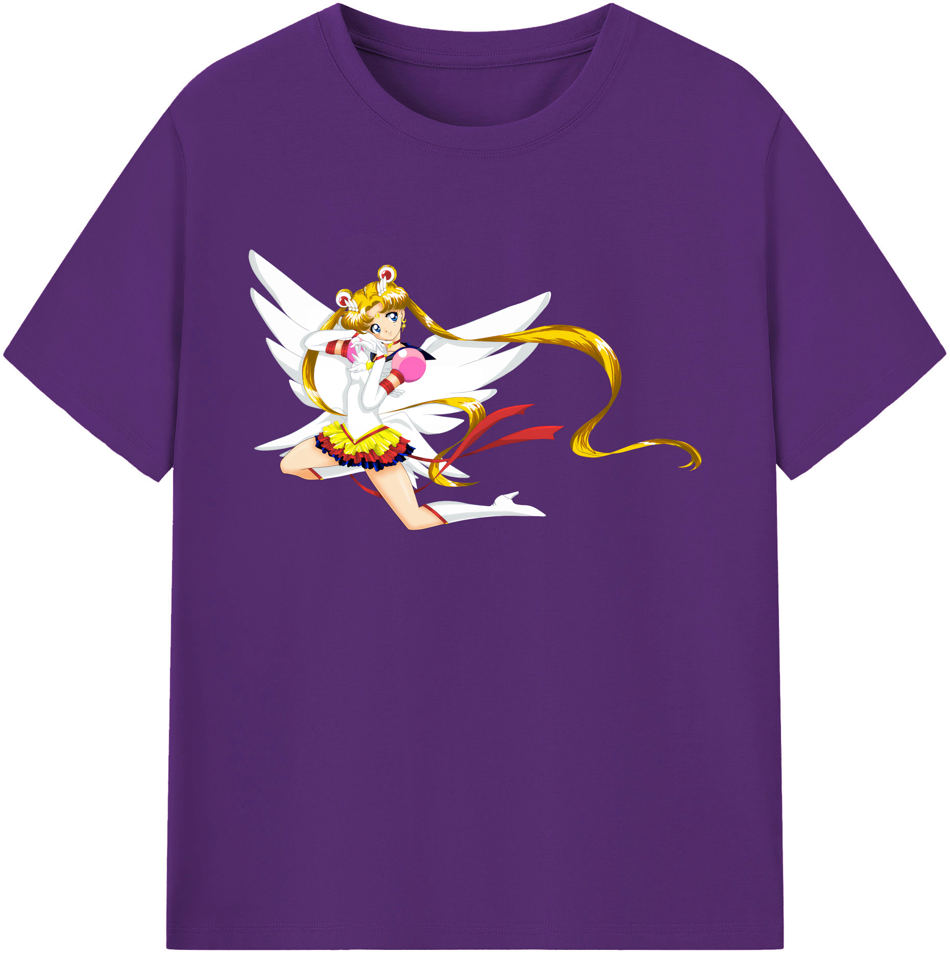 （画像用） 美少女戦士セーラームーン 月野 うさぎ つきの うさぎ Sailor Moon Tsukino Usagi 綿100％ メンズ半袖Tシャツ｜肌触りやわらか＆通気性