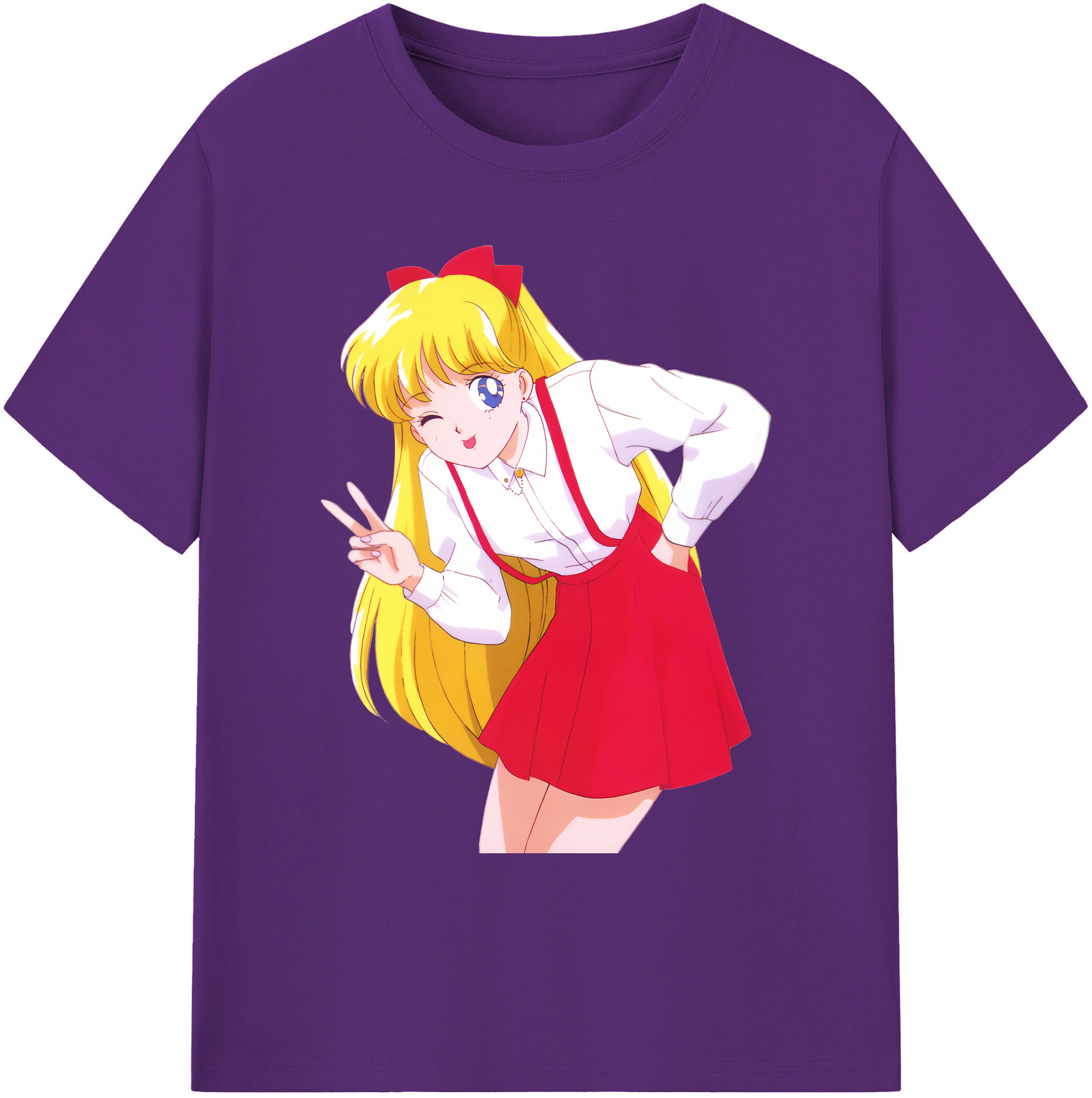（画像用） 美少女戦士セーラームーン 愛野 美奈子 あいの みなこ Sailor Moon Aino Minako 綿100％ メンズ半袖Tシャツ｜肌触りやわらか＆通気性