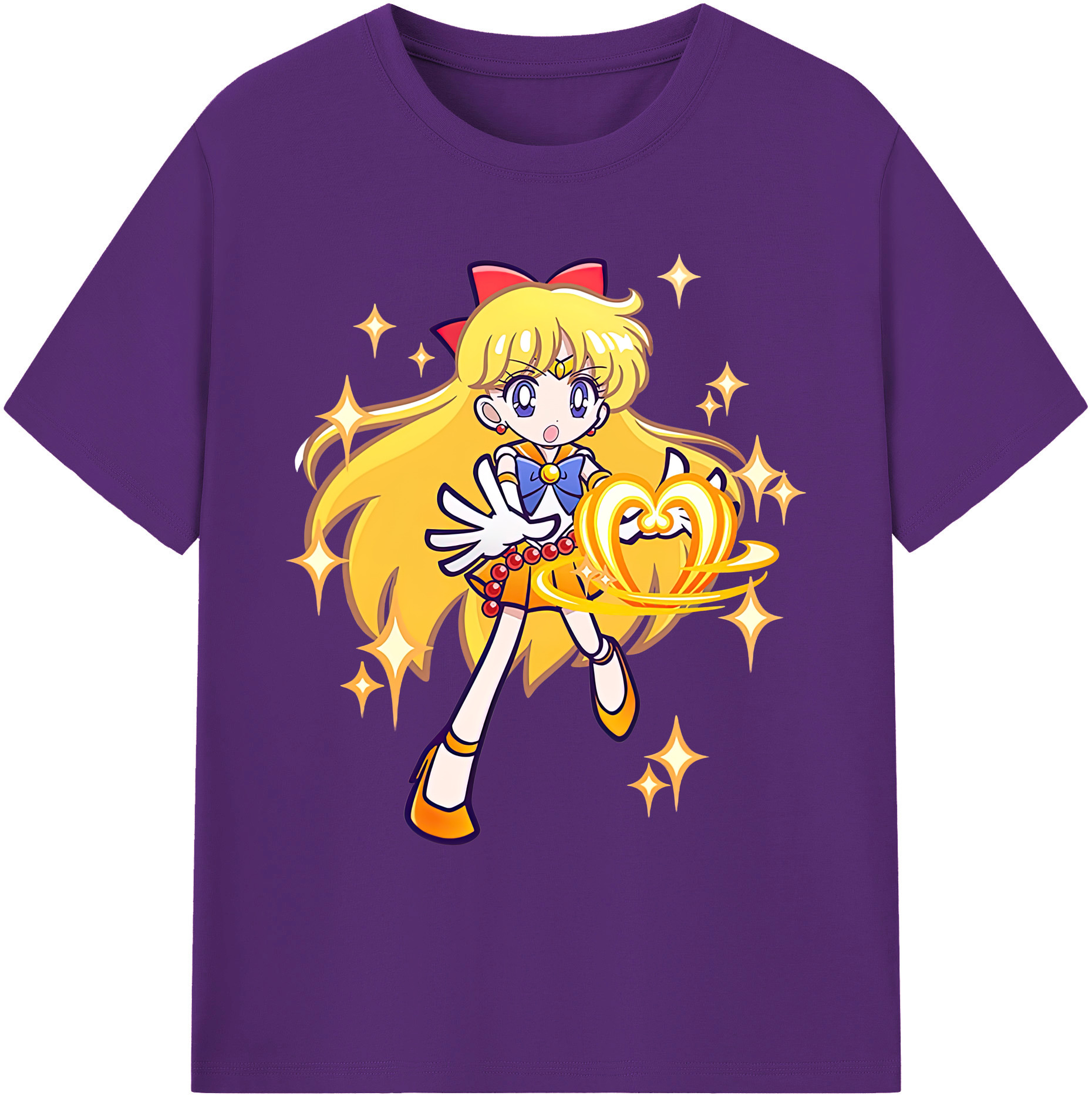 （画像用） 美少女戦士セーラームーン 愛野 美奈子 あいの みなこ Sailor Moon Aino Minako 綿100％ メンズ半袖Tシャツ｜肌触りやわらか＆通気性