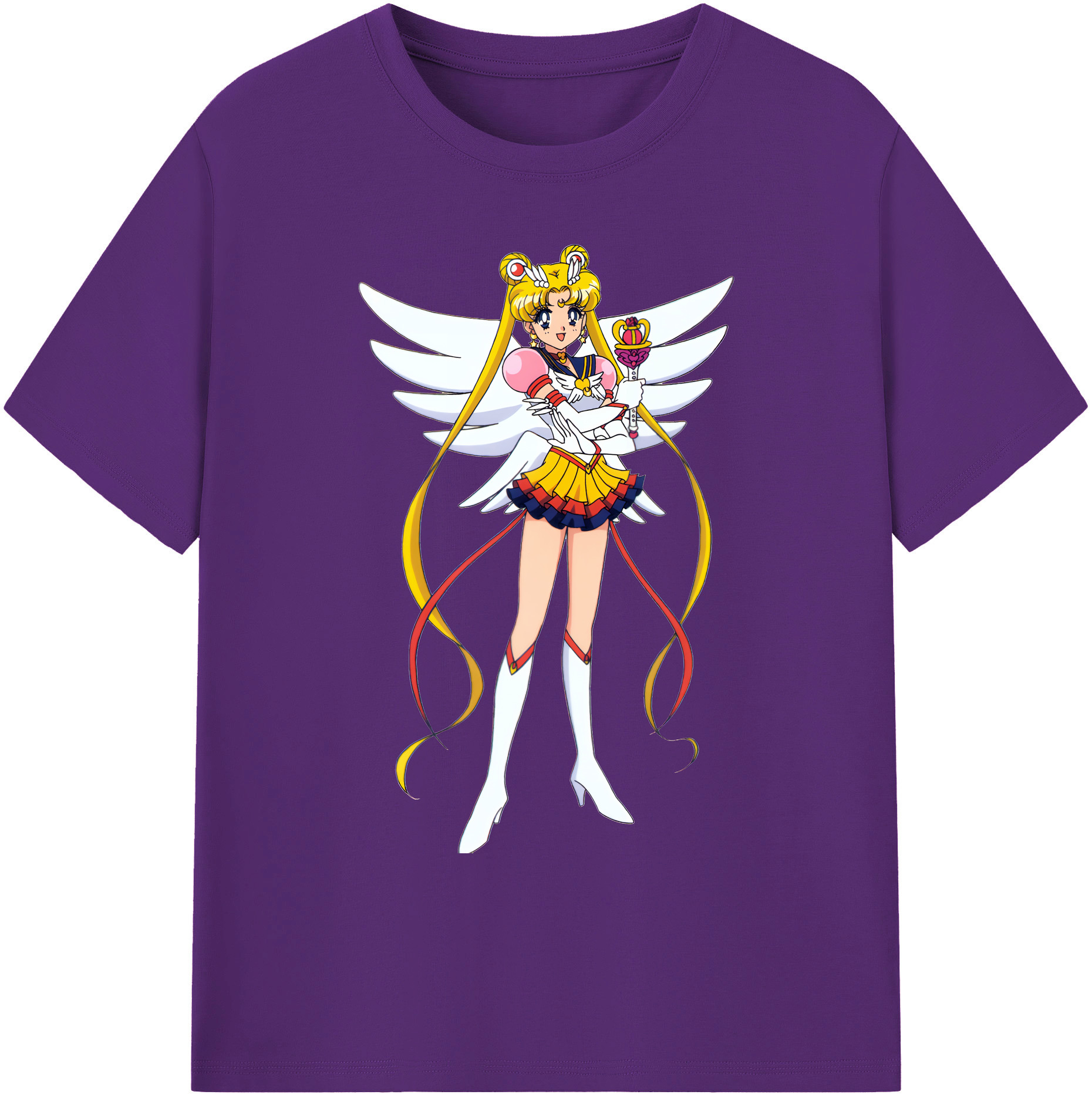 （画像用） 美少女戦士セーラームーン 月野 うさぎ つきの うさぎ Sailor Moon Tsukino Usagi 綿100％ メンズ半袖Tシャツ｜肌触りやわらか＆通気性