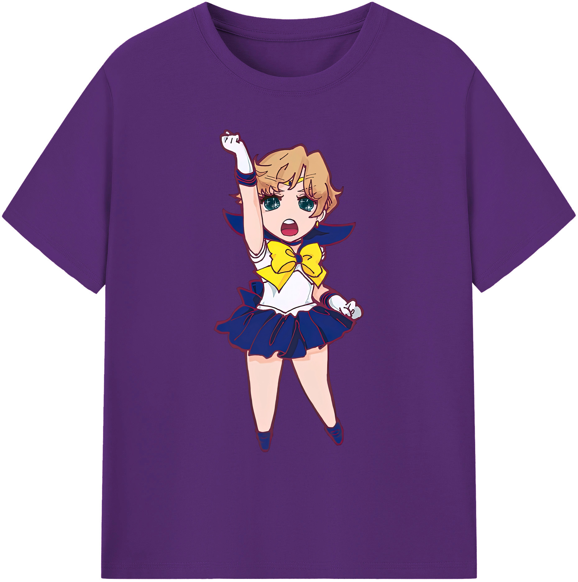 （画像用） 美少女戦士セーラームーン 天王はるか Sailor Moon Tenoh Haruka 綿100％ メンズ半袖Tシャツ｜肌触りやわらか＆通気性