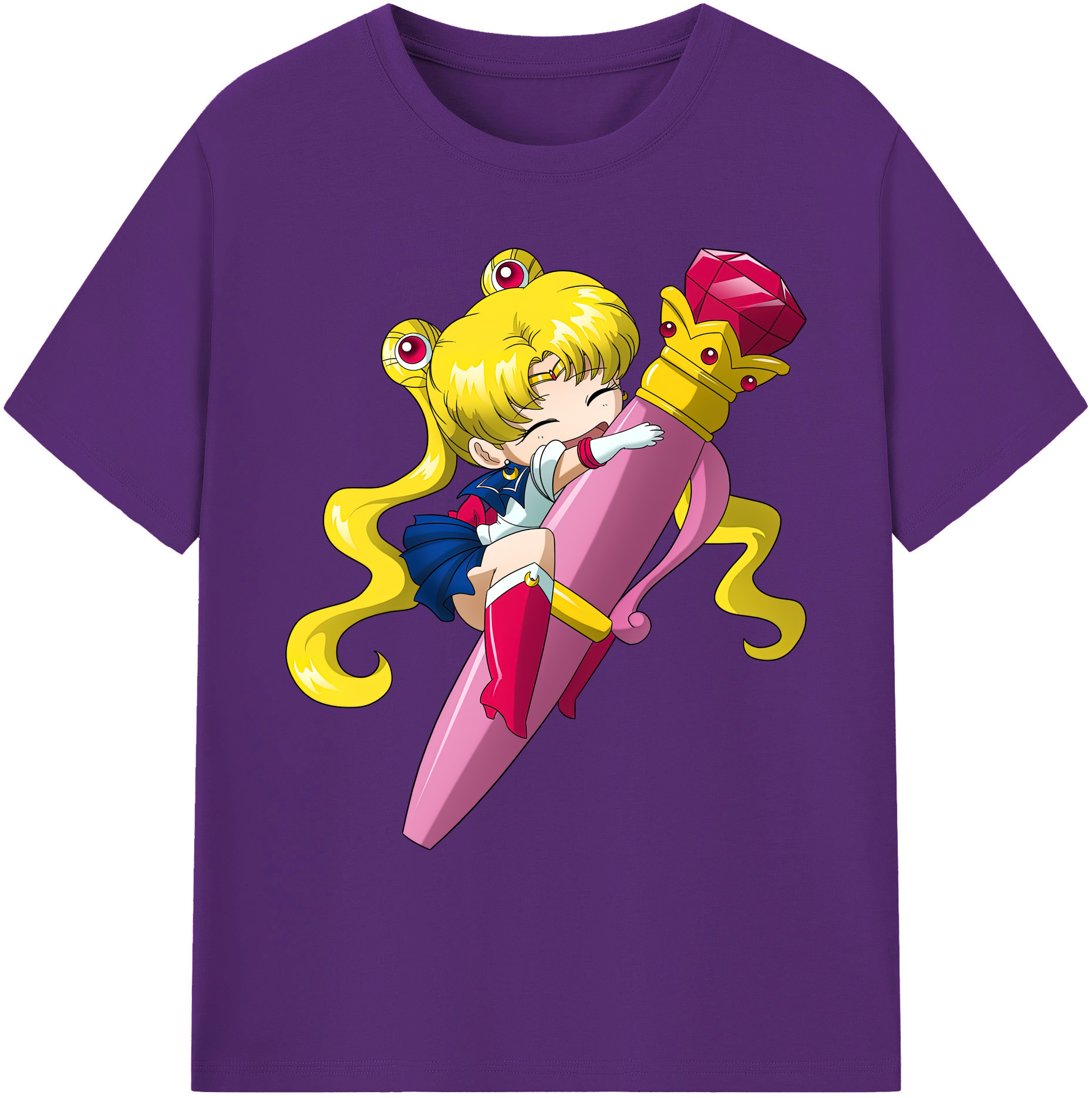 （画像用） 美少女戦士セーラームーン 月野 うさぎ つきの うさぎ Sailor Moon Tsukino Usagi 綿100％ メンズ半袖Tシャツ｜肌触りやわらか＆通気性