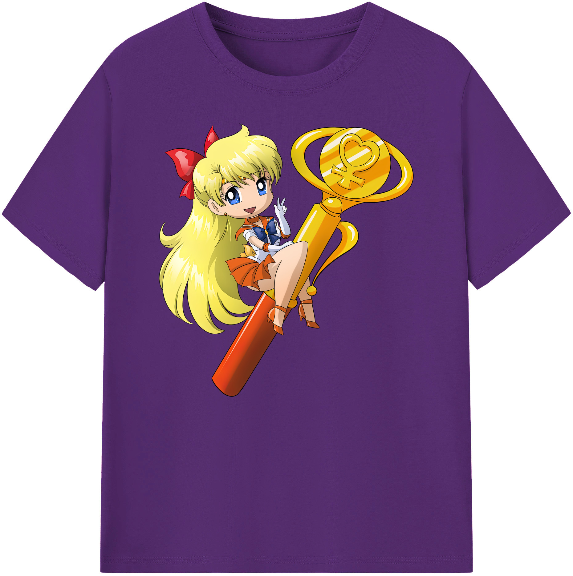 （画像用） 美少女戦士セーラームーン 愛野 美奈子 あいの みなこ Sailor Moon Aino Minako 綿100％ メンズ半袖Tシャツ｜肌触りやわらか＆通気性