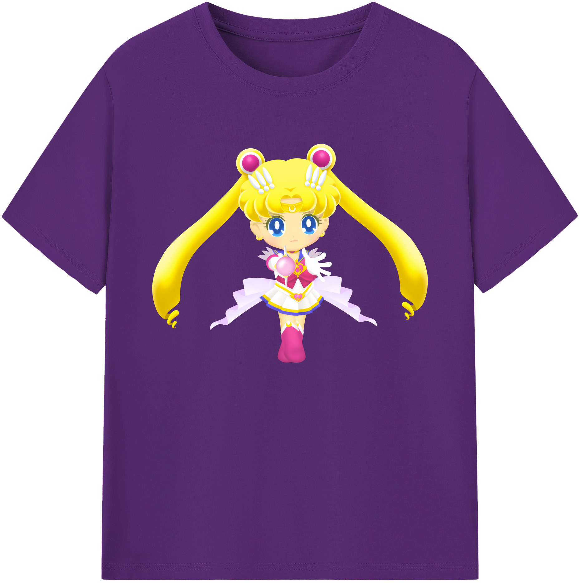 （画像用） 美少女戦士セーラームーン 月野 うさぎ つきの うさぎ Sailor Moon Tsukino Usagi 綿100％ メンズ半袖Tシャツ｜肌触りやわらか＆通気性