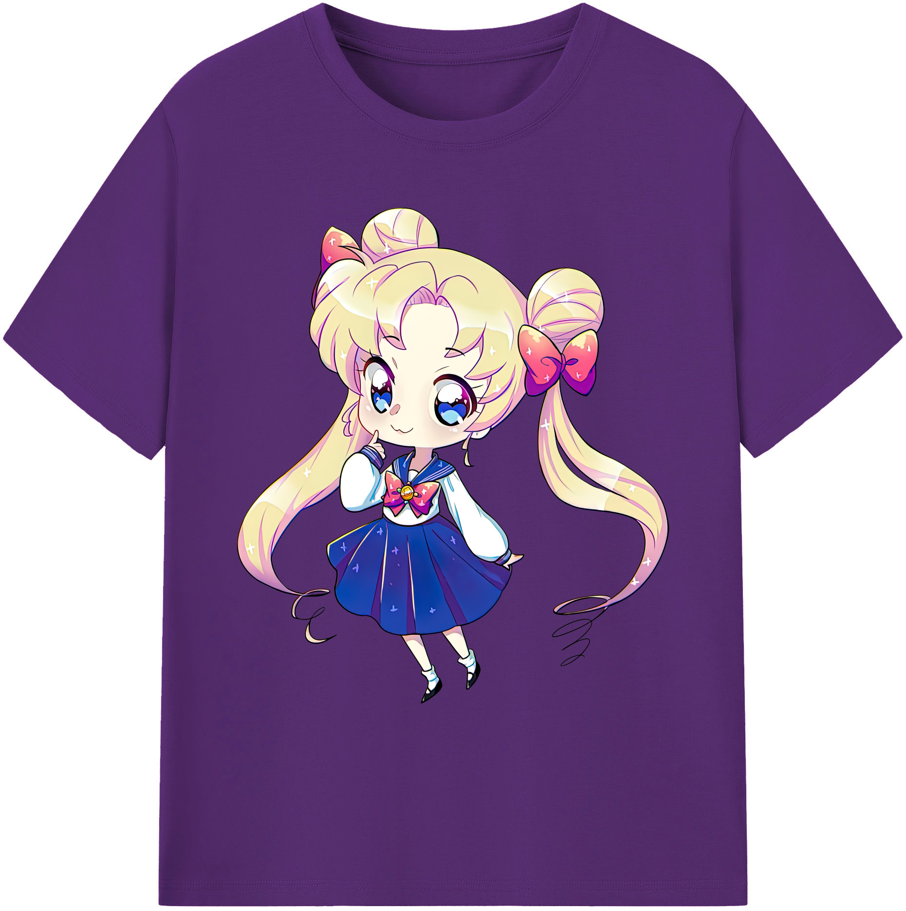 （画像用） 美少女戦士セーラームーン 月野 うさぎ つきの うさぎ Sailor Moon Tsukino Usagi 綿100％ メンズ半袖Tシャツ｜肌触りやわらか＆通気性
