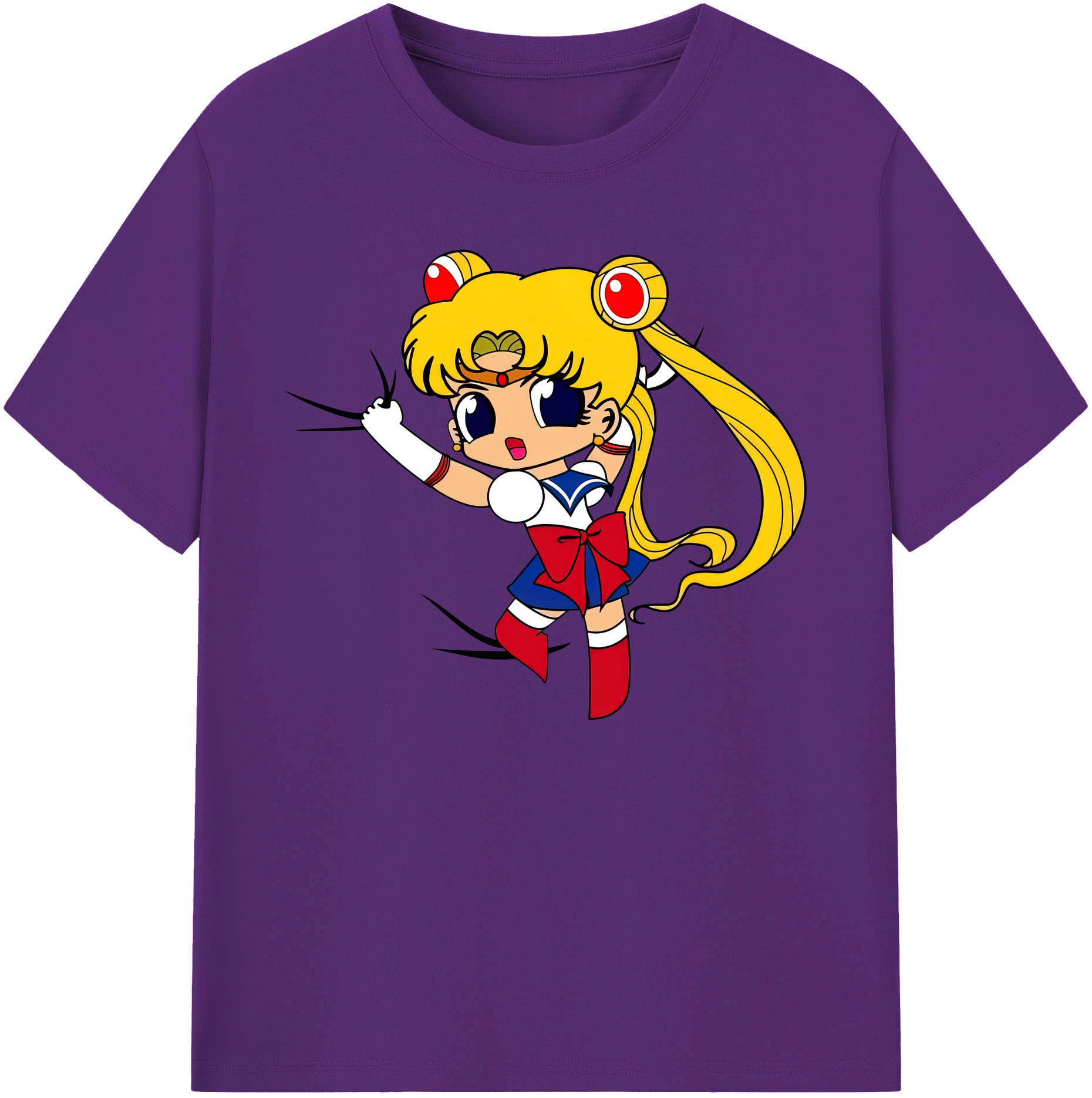 （画像用） 美少女戦士セーラームーン 月野 うさぎ つきの うさぎ Sailor Moon Tsukino Usagi 綿100％ メンズ半袖Tシャツ｜肌触りやわらか＆通気性