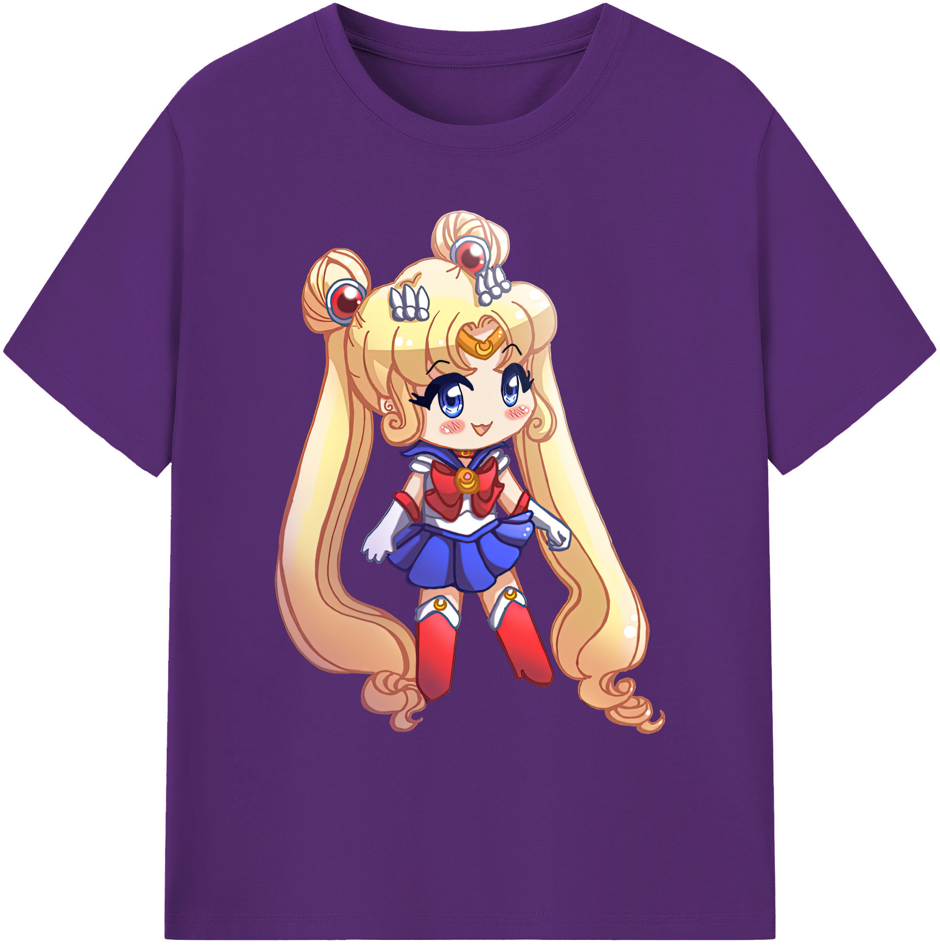 （画像用） 美少女戦士セーラームーン 月野 うさぎ つきの うさぎ Sailor Moon Tsukino Usagi 綿100％ メンズ半袖Tシャツ｜肌触りやわらか＆通気性