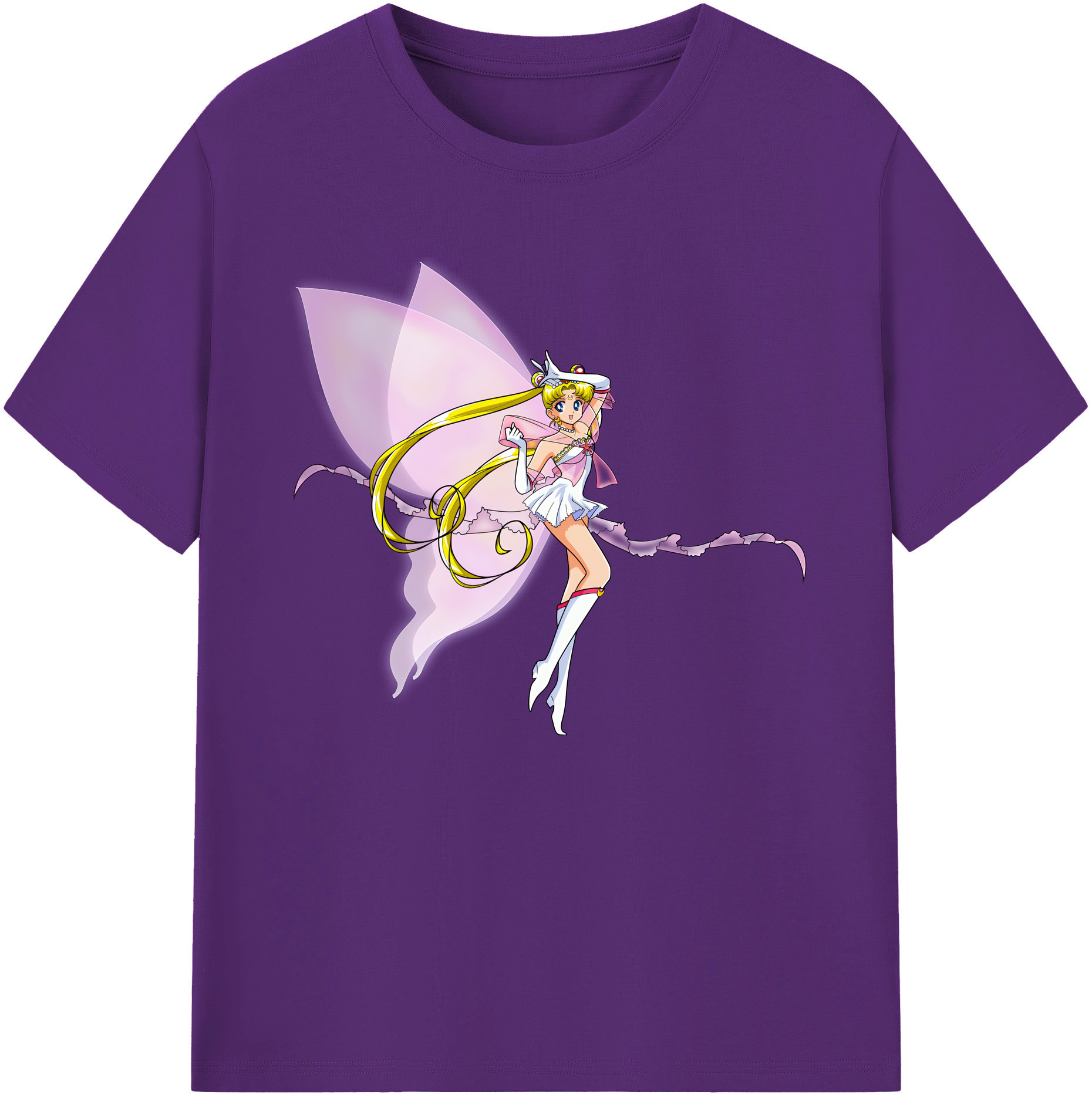 （画像用） 美少女戦士セーラームーン 月野 うさぎ つきの うさぎ Sailor Moon Tsukino Usagi 綿100％ メンズ半袖Tシャツ｜肌触りやわらか＆通気性