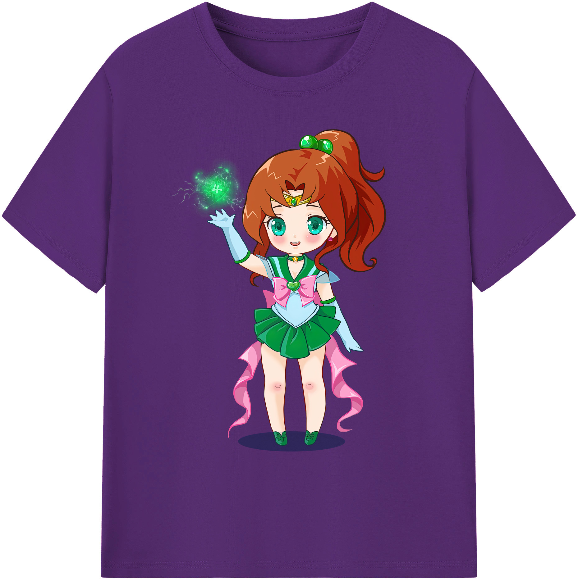 （画像用） 美少女戦士セーラームーン 木野 まこと きの まこと Sailor Moon Kino Makoto （セーラージュピター；Sailor Jupiter） 綿100％ メンズ半袖Tシャツ｜肌触りやわらか＆通気性