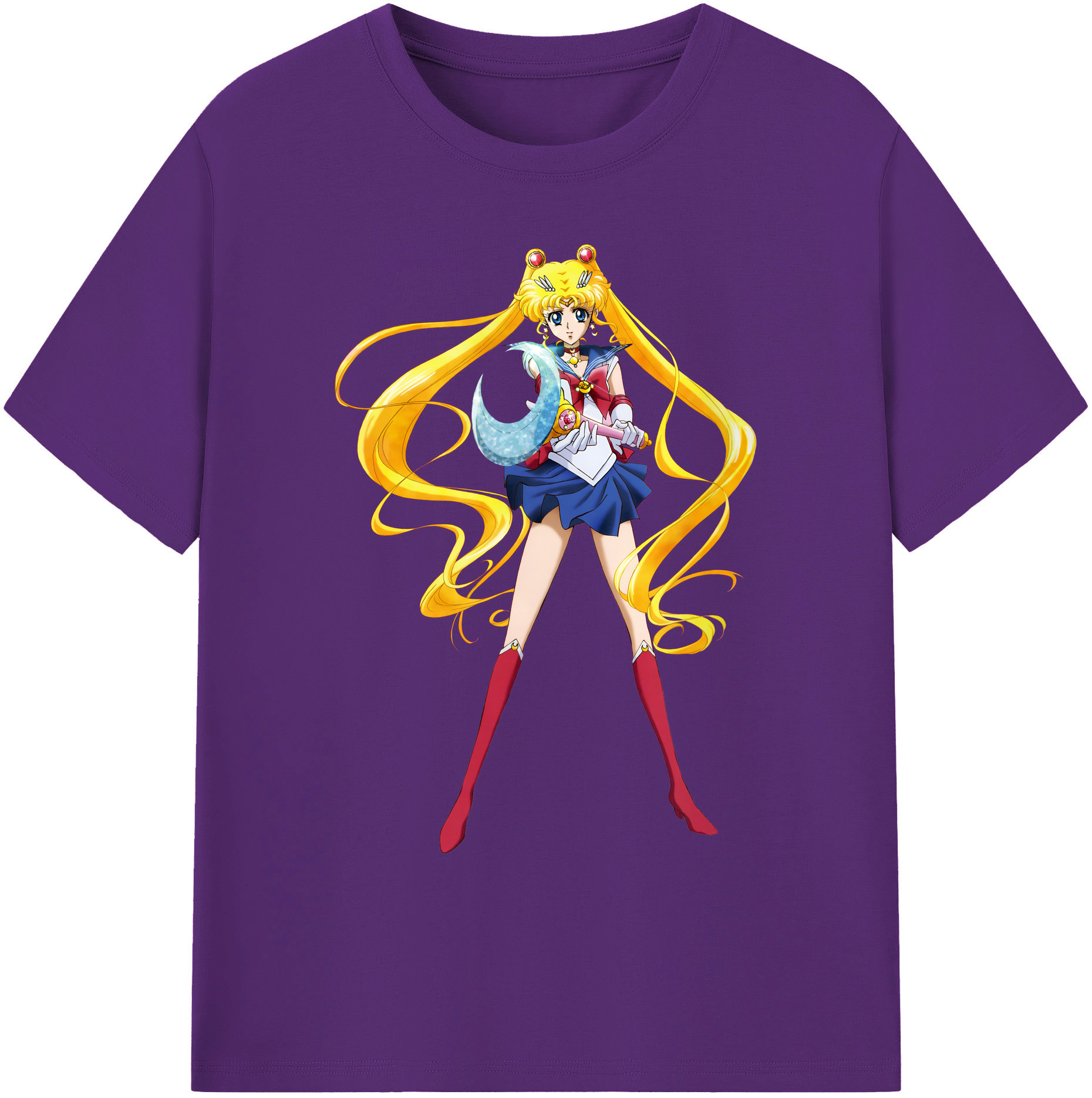 （画像用） 美少女戦士セーラームーン 月野 うさぎ つきの うさぎ Sailor Moon Tsukino Usagi 綿100％ メンズ半袖Tシャツ｜肌触りやわらか＆通気性