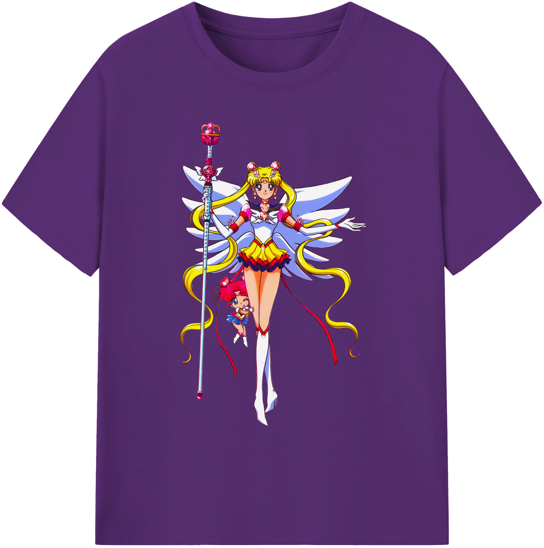 （画像用） 美少女戦士セーラームーン 月野 うさぎ つきの うさぎ Sailor Moon Tsukino Usagi 綿100％ メンズ半袖Tシャツ｜肌触りやわらか＆通気性