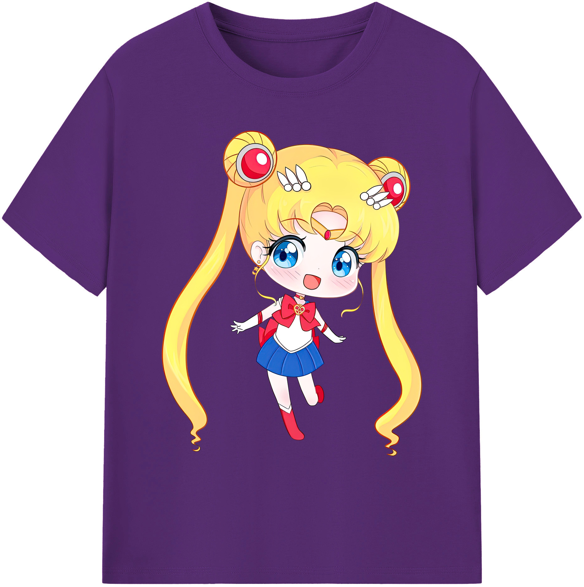 （画像用） 美少女戦士セーラームーン 月野 うさぎ つきの うさぎ Sailor Moon Tsukino Usagi 綿100％ メンズ半袖Tシャツ｜肌触りやわらか＆通気性