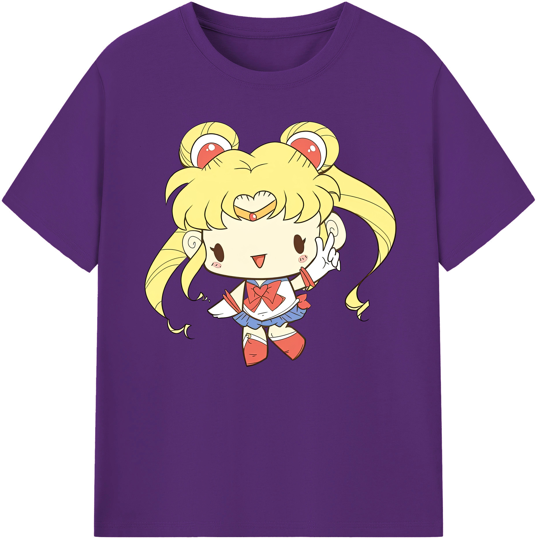 （画像用） 美少女戦士セーラームーン 月野 うさぎ つきの うさぎ Sailor Moon Tsukino Usagi 綿100％ メンズ半袖Tシャツ｜肌触りやわらか＆通気性