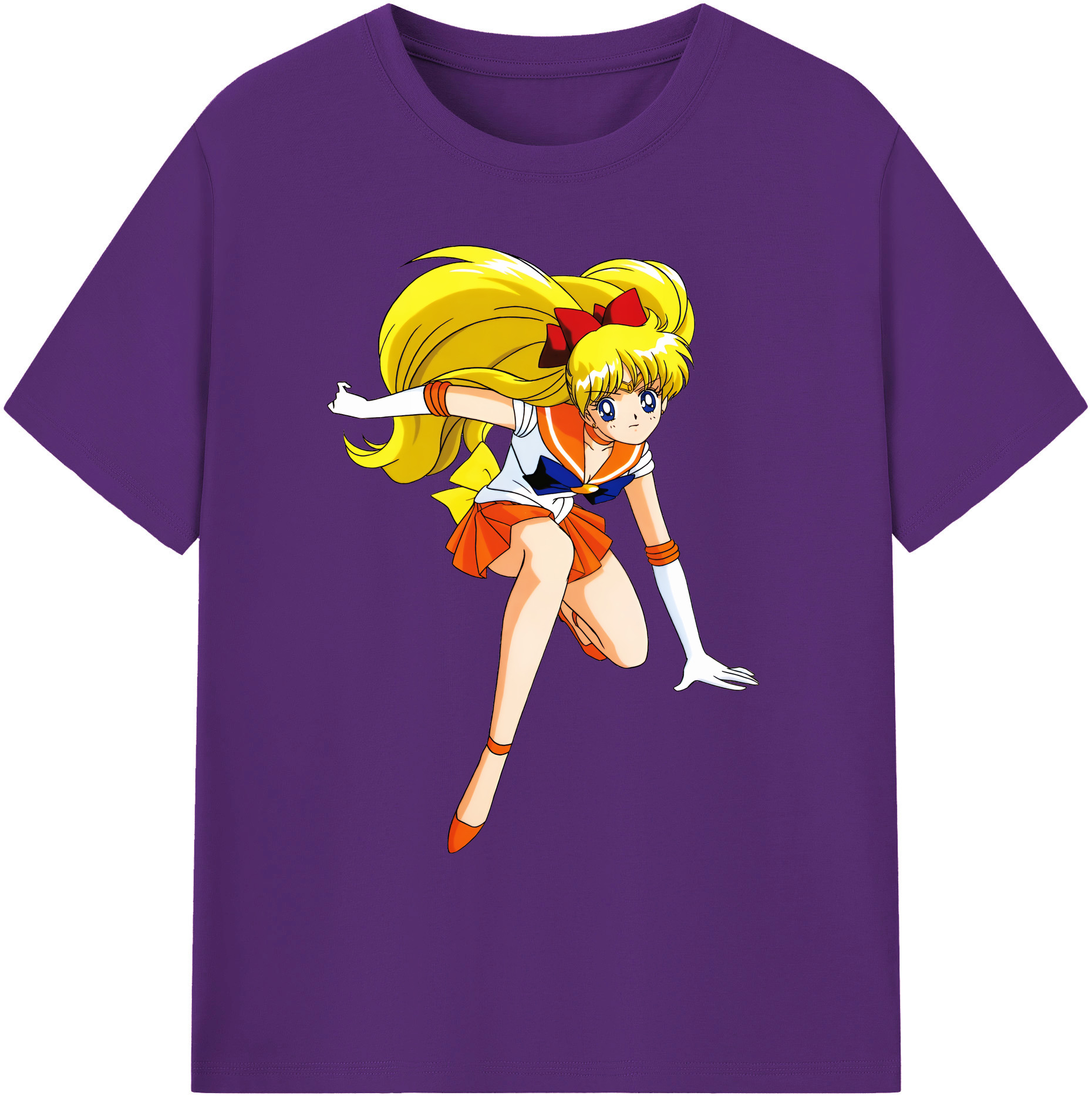（画像用） 美少女戦士セーラームーン 愛野 美奈子 あいの みなこ Sailor Moon Aino Minako 綿100％ メンズ半袖Tシャツ｜肌触りやわらか＆通気性