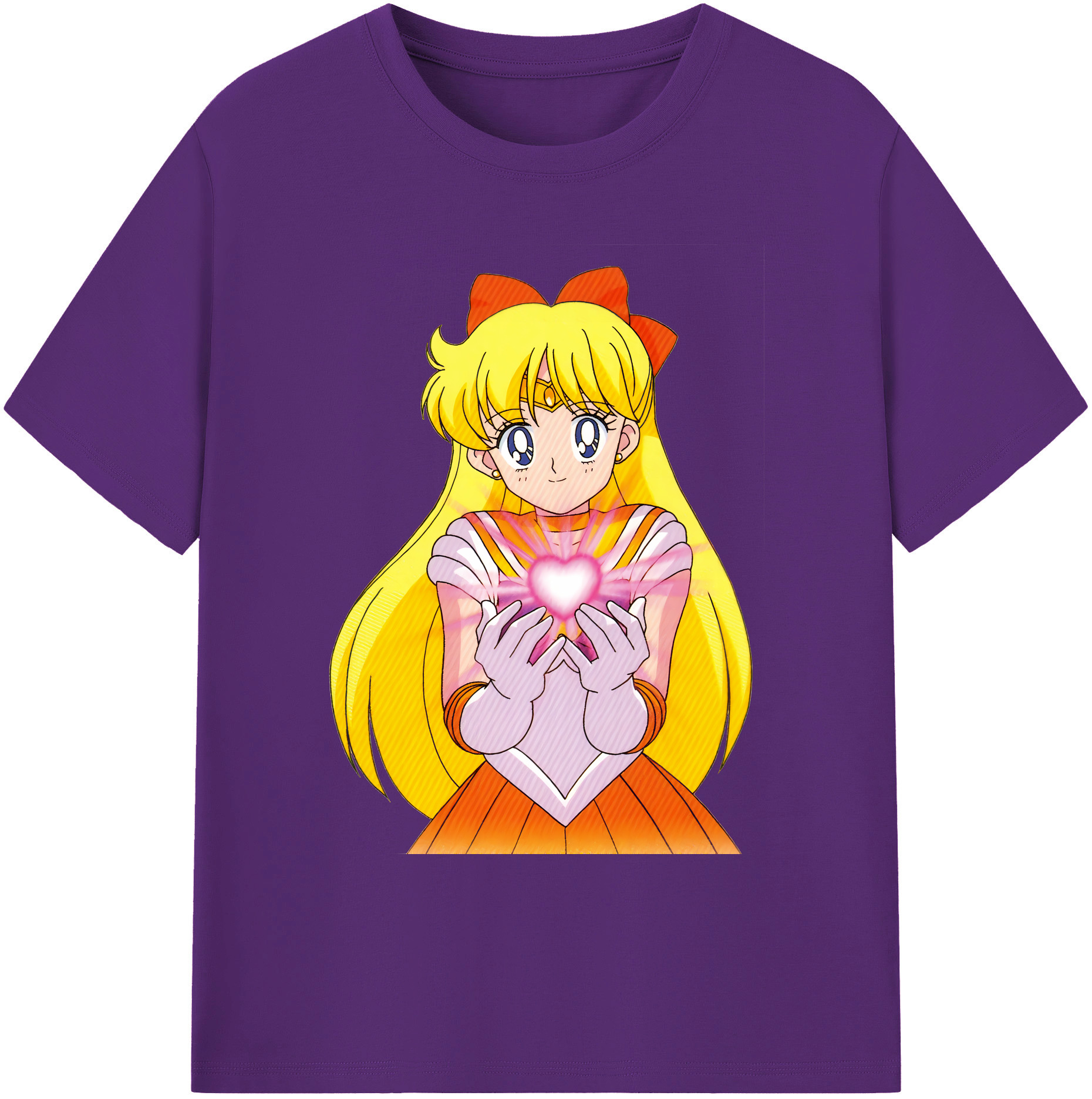 （画像用） 美少女戦士セーラームーン 愛野 美奈子 あいの みなこ Sailor Moon Aino Minako 綿100％ メンズ半袖Tシャツ｜肌触りやわらか＆通気性