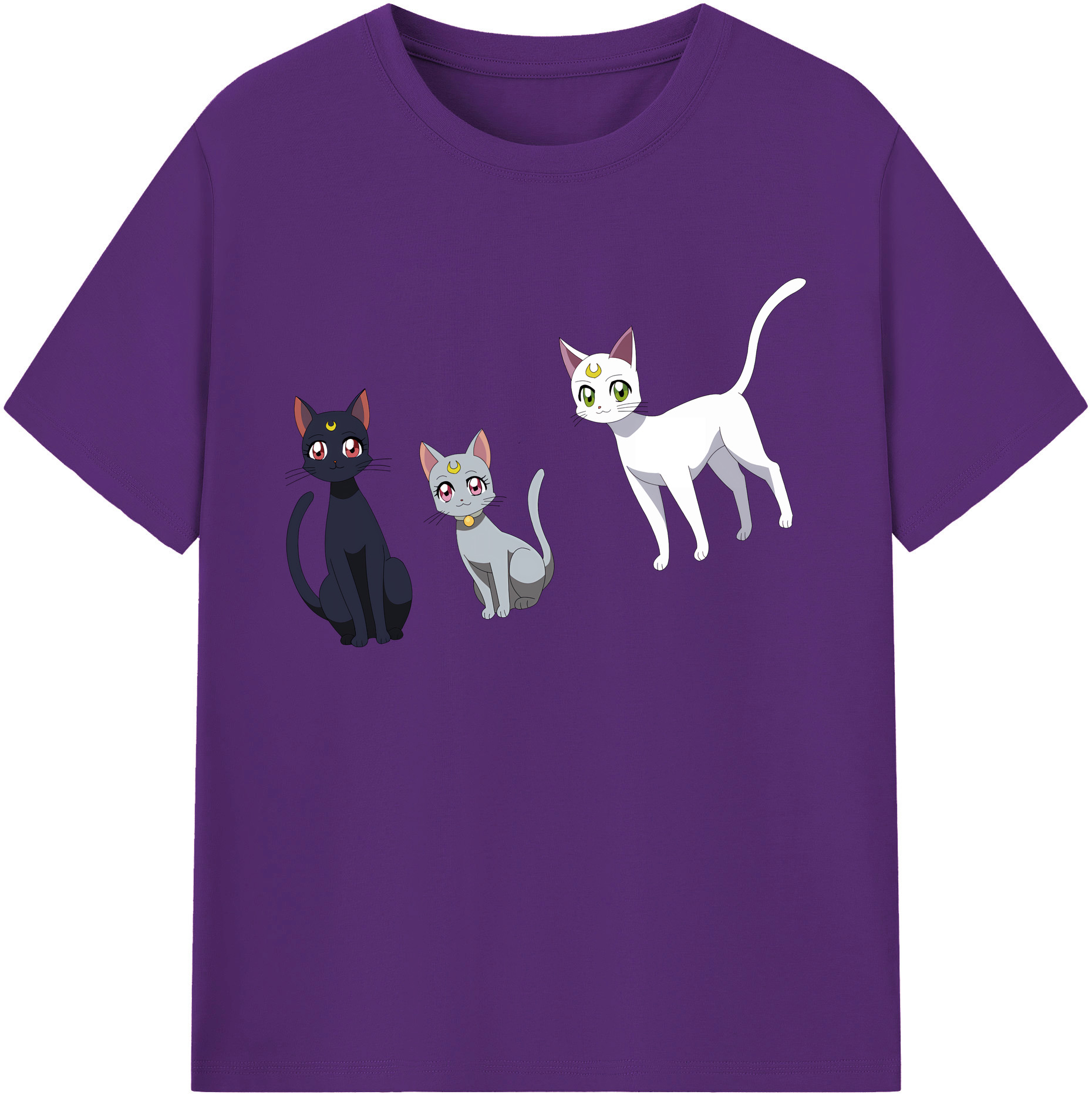 （画像用） 美少女戦士セーラームーン Sailor Moon 綿100％ メンズ半袖Tシャツ｜肌触りやわらか＆通気性