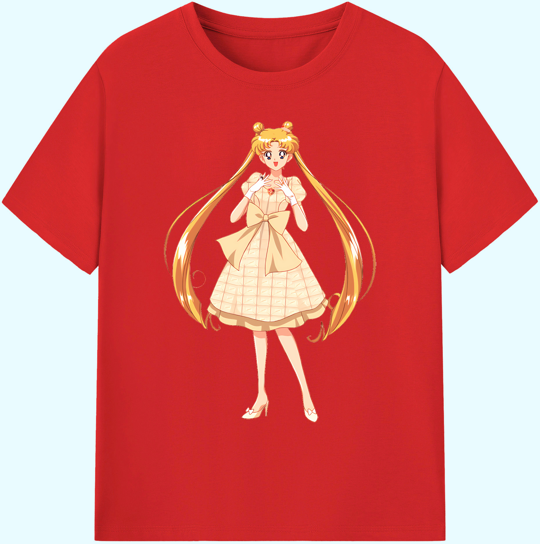 （画像用） 美少女戦士セーラームーン 愛野 美奈子 あいの みなこ Sailor Moon Aino Minako 綿100％ メンズ半袖Tシャツ｜肌触りやわらか＆通気性