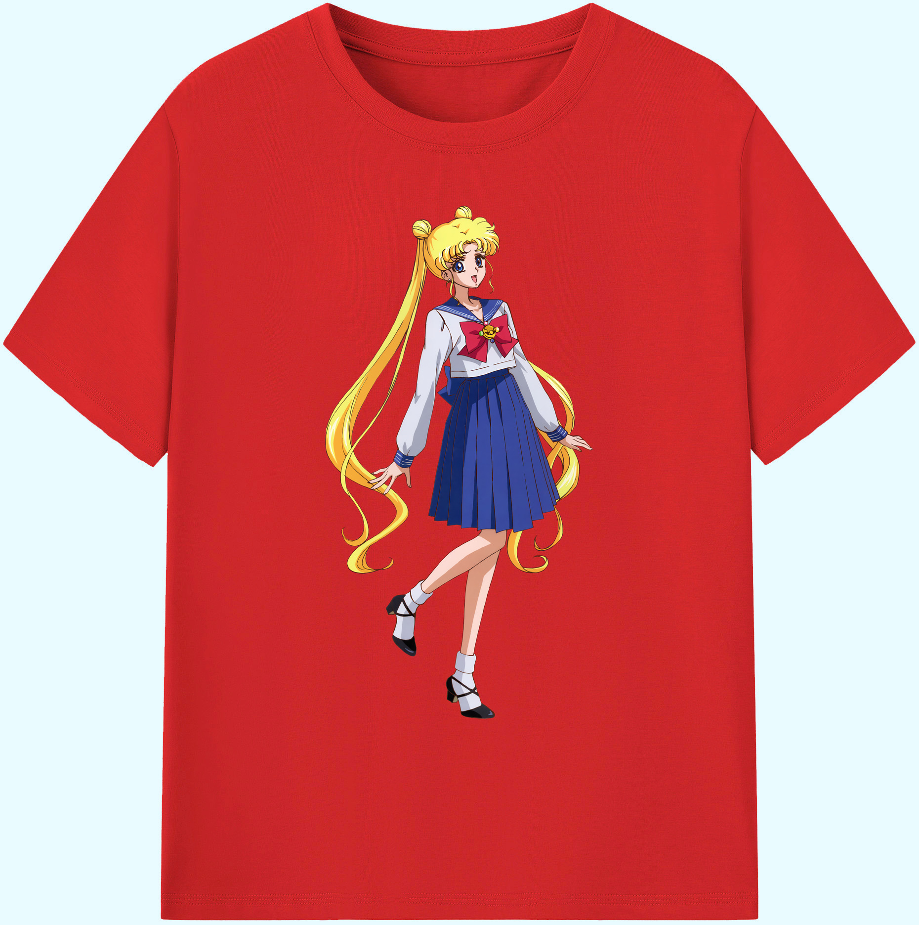 （画像用） 美少女戦士セーラームーン 愛野 美奈子 あいの みなこ Sailor Moon Aino Minako 綿100％ メンズ半袖Tシャツ｜肌触りやわらか＆通気性