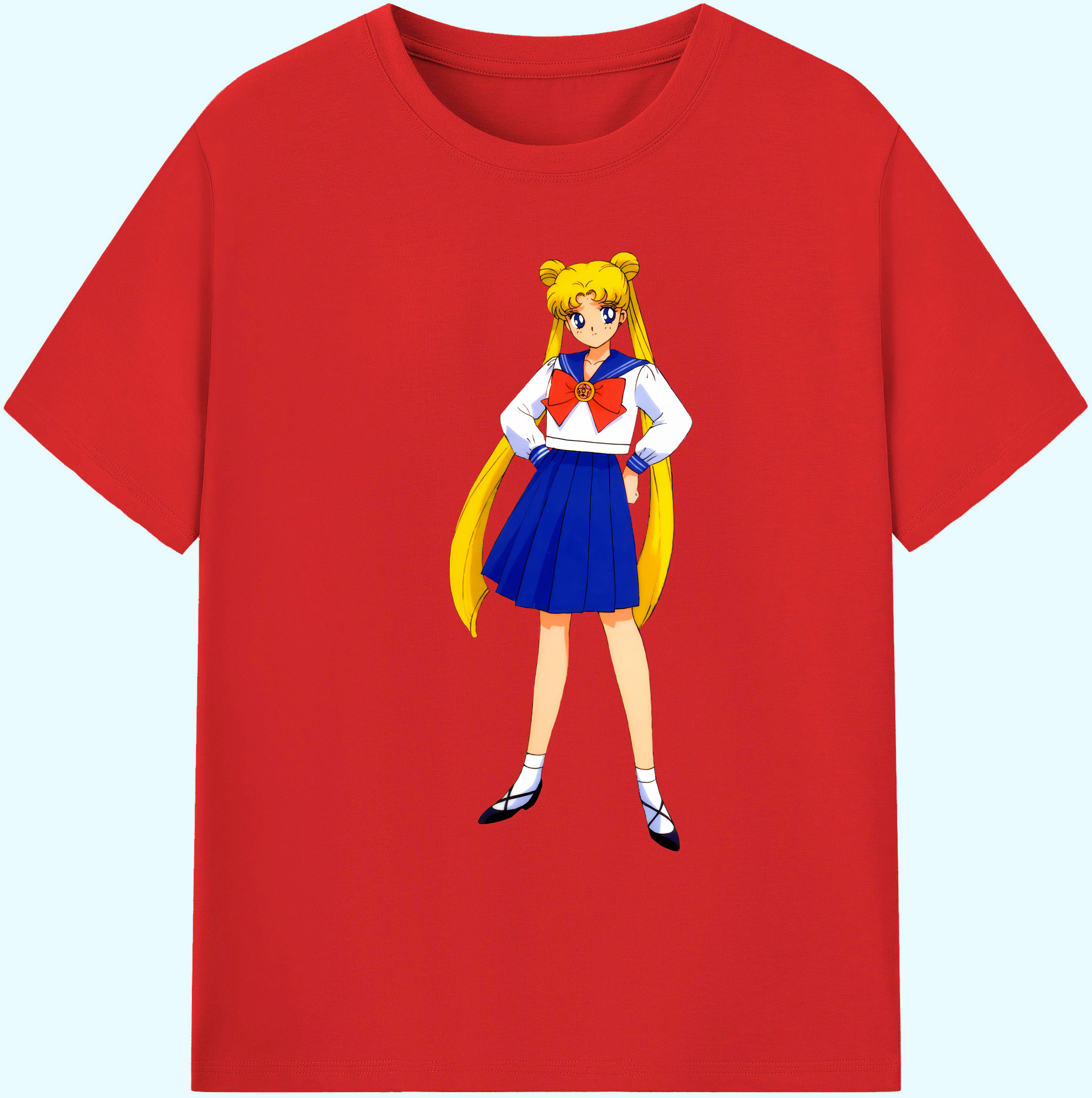 （画像用） 美少女戦士セーラームーン 愛野 美奈子 あいの みなこ Sailor Moon Aino Minako 綿100％ メンズ半袖Tシャツ｜肌触りやわらか＆通気性