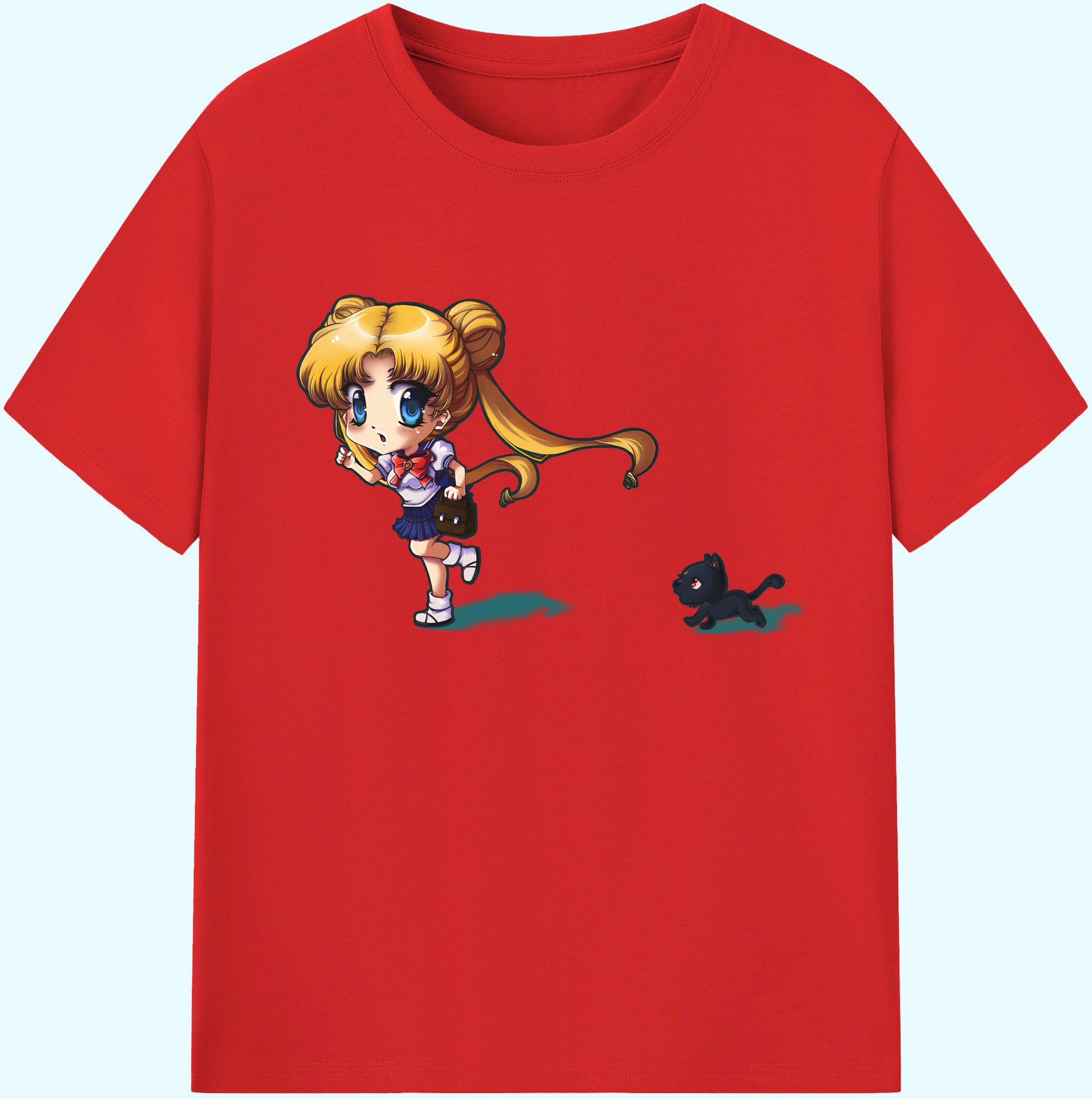（画像用） 美少女戦士セーラームーン 愛野 美奈子 あいの みなこ Sailor Moon Aino Minako 綿100％ メンズ半袖Tシャツ｜肌触りやわらか＆通気性