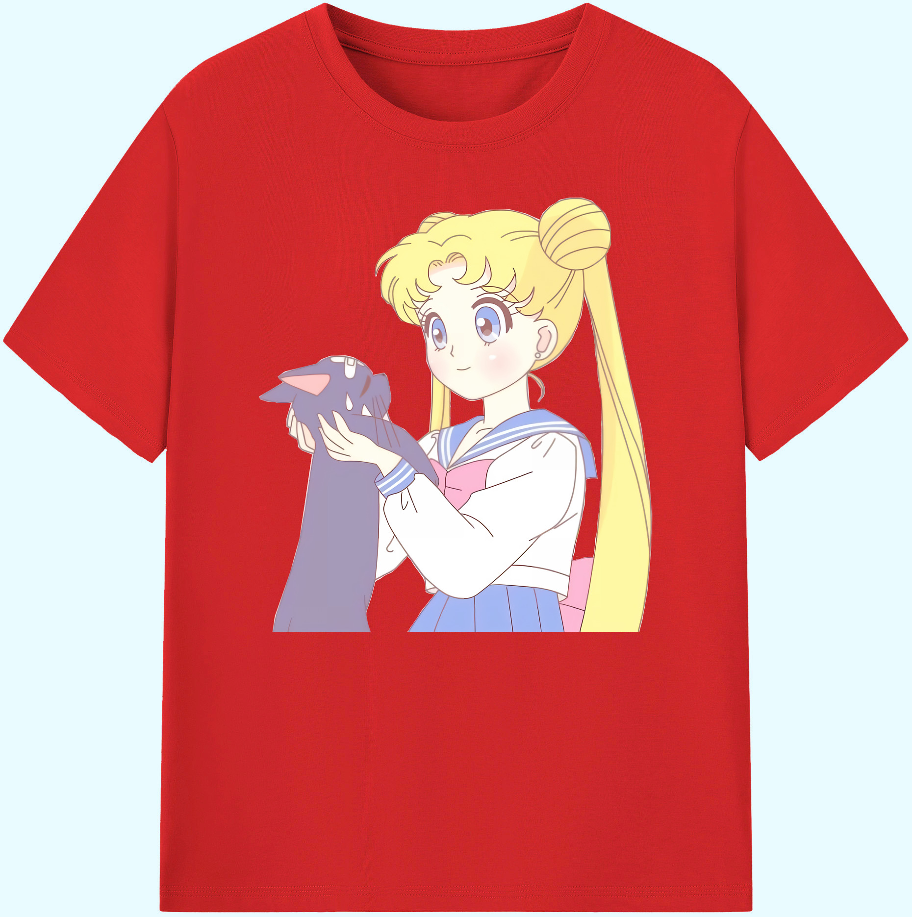（画像用） 美少女戦士セーラームーン 愛野 美奈子 あいの みなこ Sailor Moon Aino Minako 綿100％ メンズ半袖Tシャツ｜肌触りやわらか＆通気性
