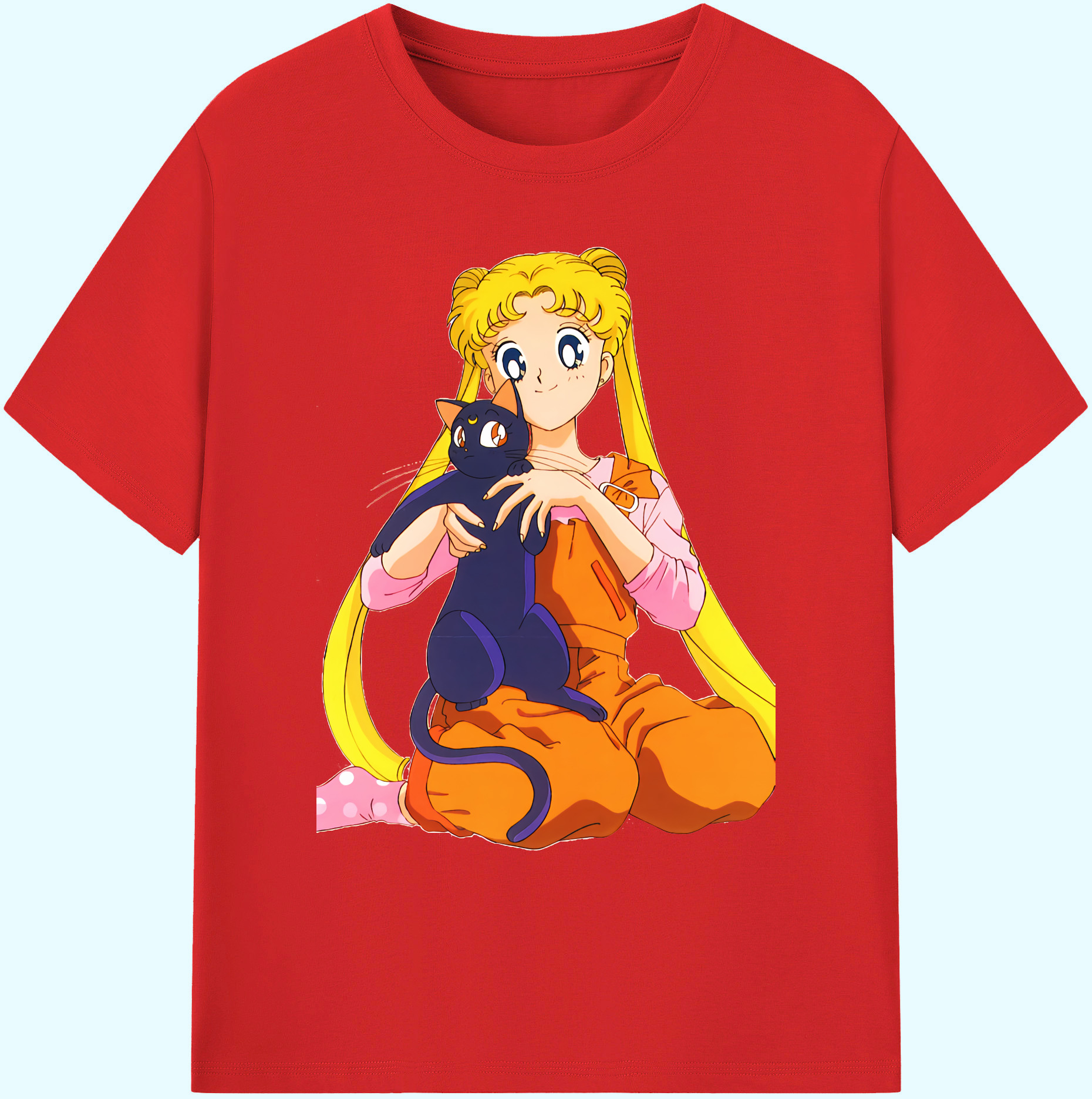 （画像用） 美少女戦士セーラームーン 愛野 美奈子 あいの みなこ Sailor Moon Aino Minako 綿100％ メンズ半袖Tシャツ｜肌触りやわらか＆通気性