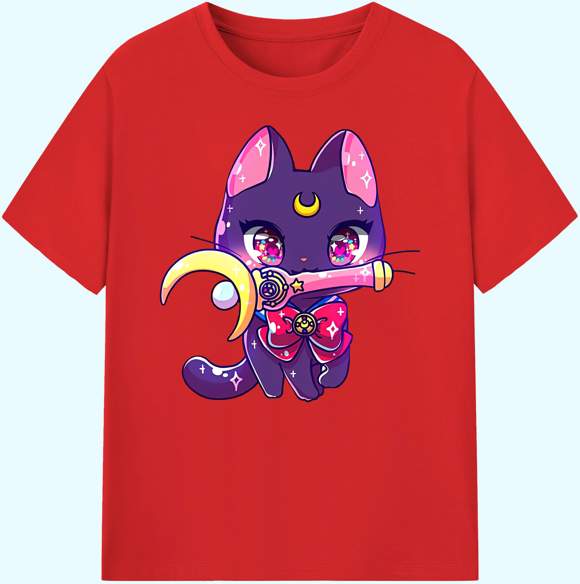（画像用） 美少女戦士セーラームーン Sailor Moon 綿100％ メンズ半袖Tシャツ｜肌触りやわらか＆通気性