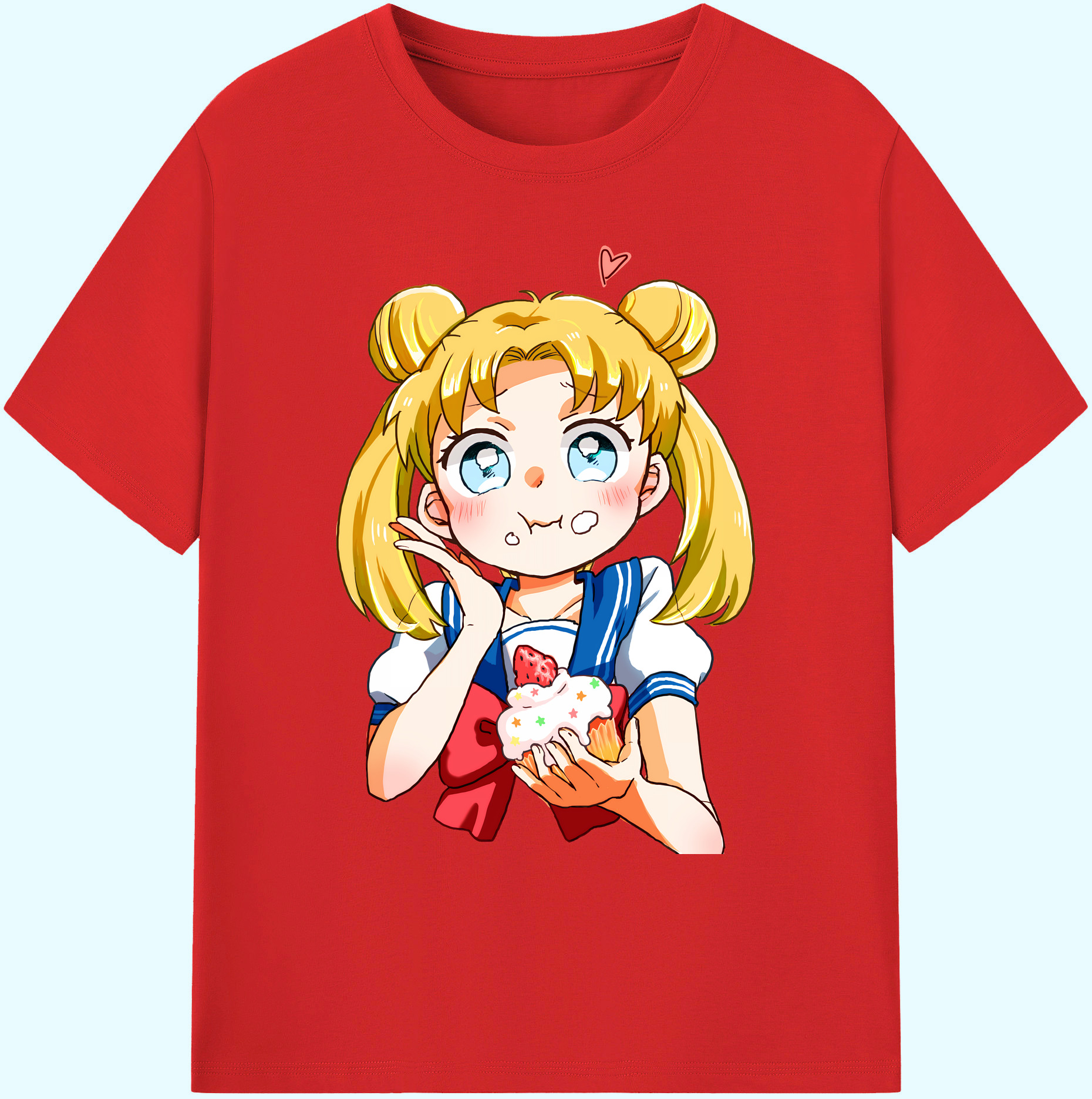 （画像用） 美少女戦士セーラームーン 愛野 美奈子 あいの みなこ Sailor Moon Aino Minako 綿100％ メンズ半袖Tシャツ｜肌触りやわらか＆通気性