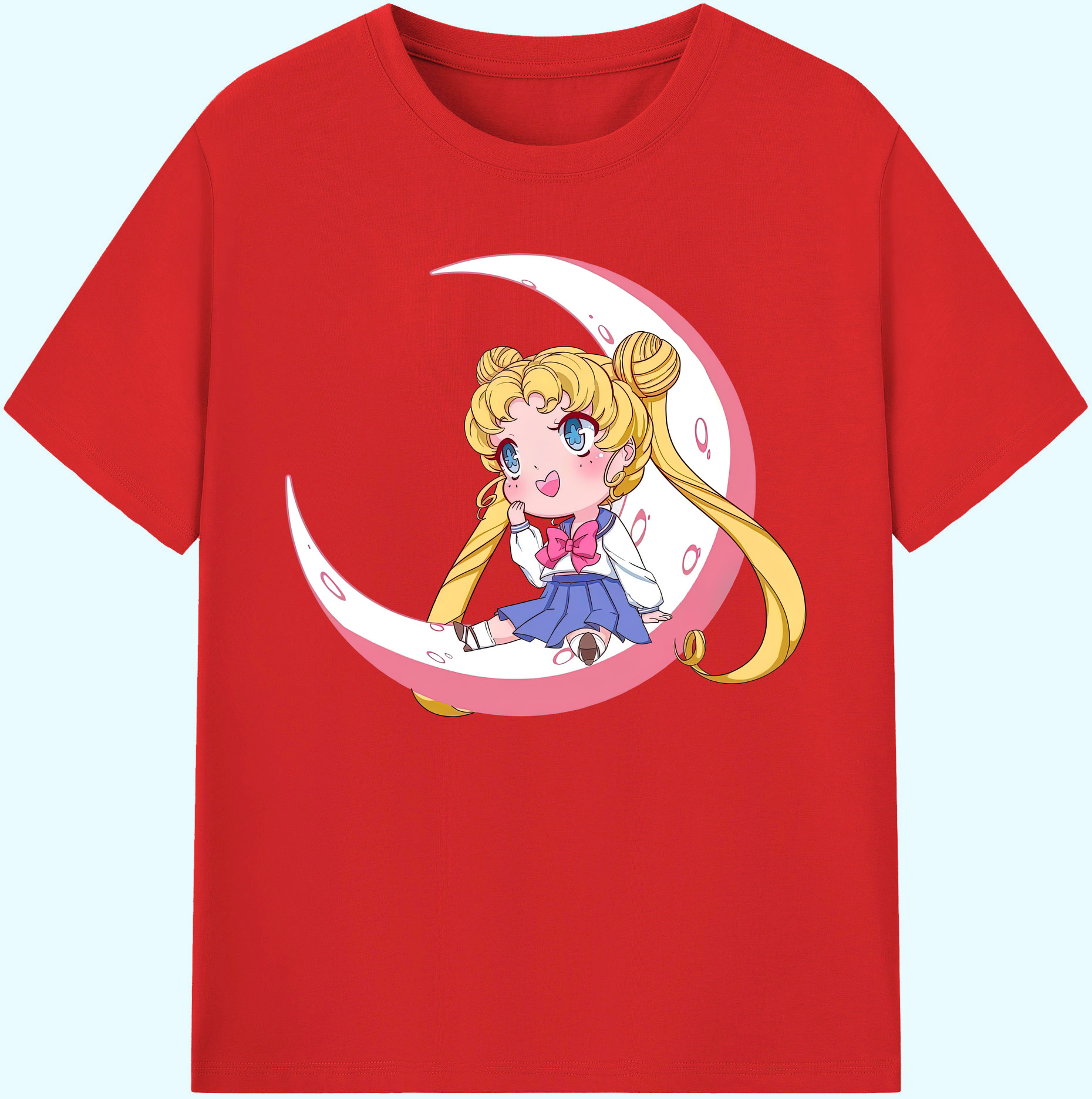 （画像用） 美少女戦士セーラームーン 愛野 美奈子 あいの みなこ Sailor Moon Aino Minako 綿100％ メンズ半袖Tシャツ｜肌触りやわらか＆通気性