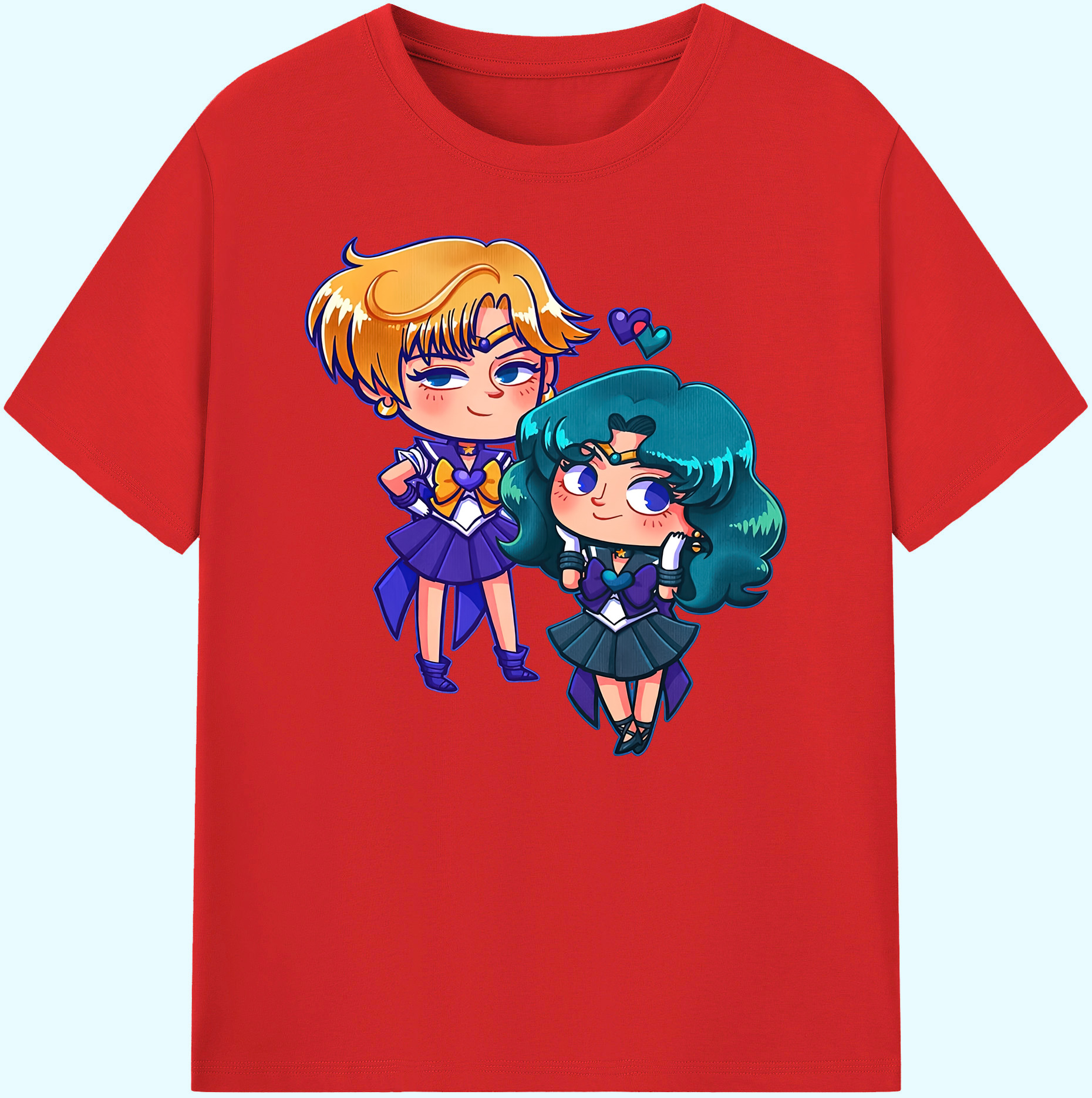 （画像用） 美少女戦士セーラームーン 天王はるか Sailor Moon Tenoh Haruka 綿100％ メンズ半袖Tシャツ｜肌触りやわらか＆通気性