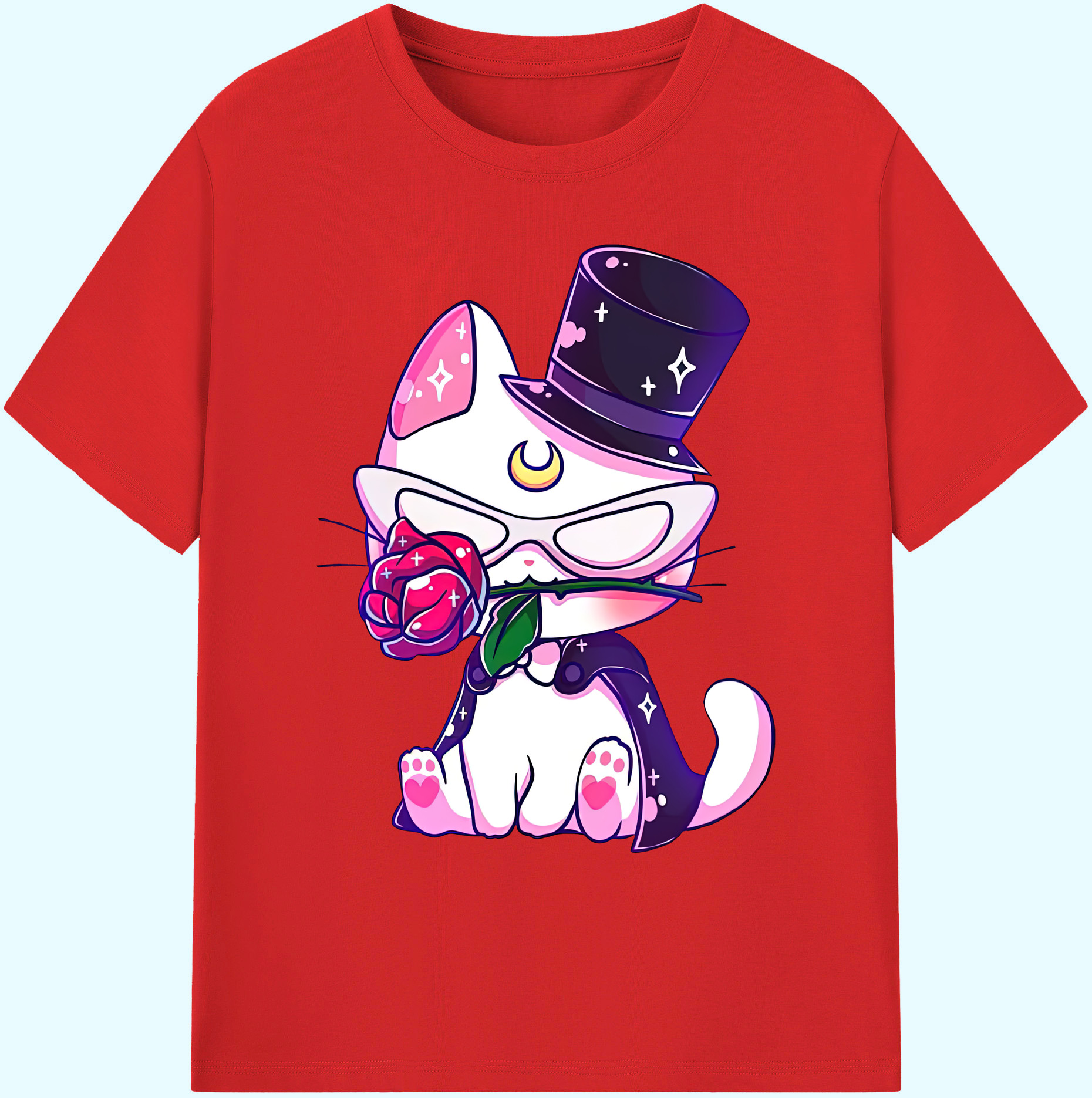 （画像用） 美少女戦士セーラームーン Sailor Moon 綿100％ メンズ半袖Tシャツ｜肌触りやわらか＆通気性