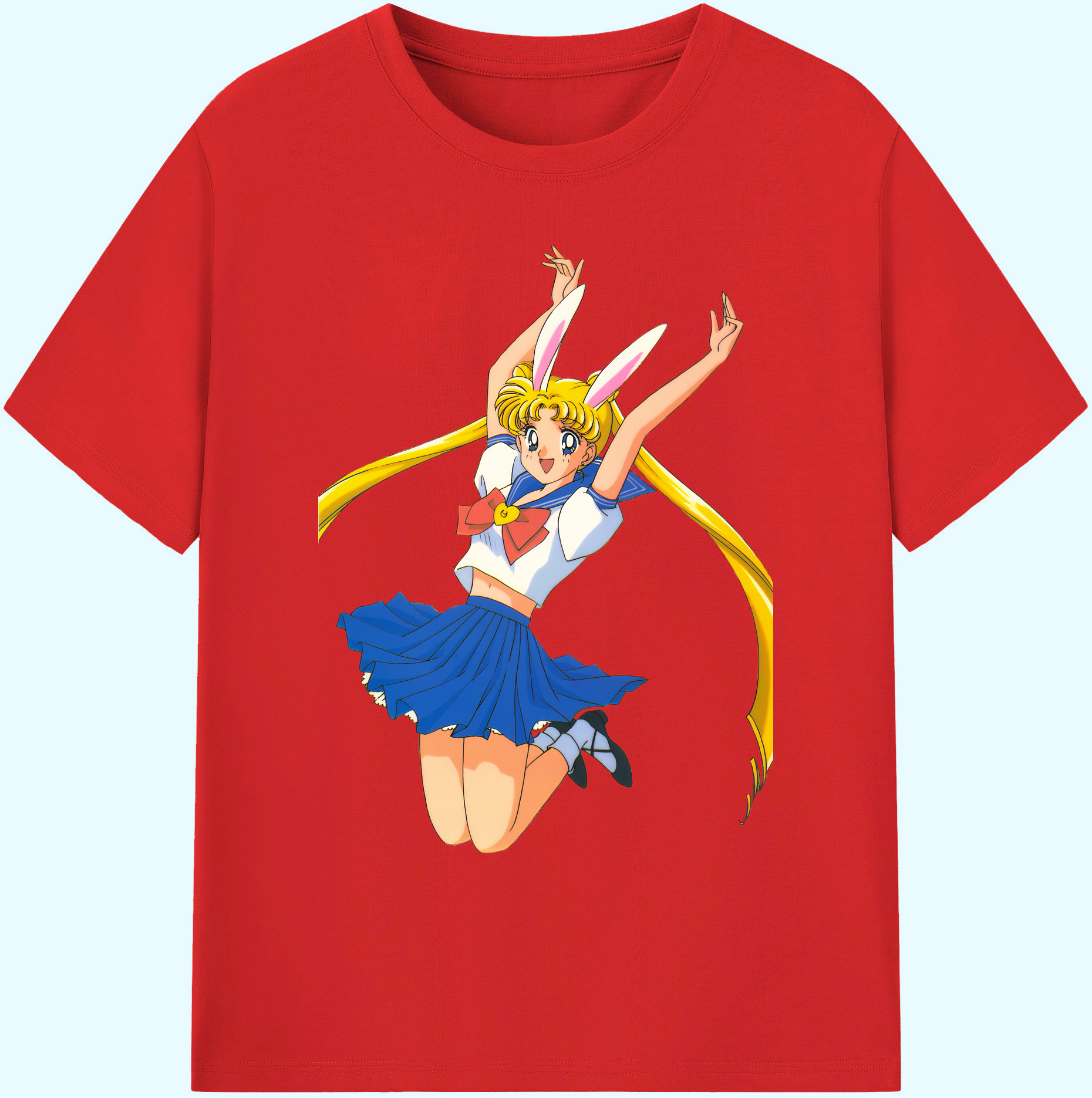 （画像用） 美少女戦士セーラームーン 愛野 美奈子 あいの みなこ Sailor Moon Aino Minako 綿100％ メンズ半袖Tシャツ｜肌触りやわらか＆通気性