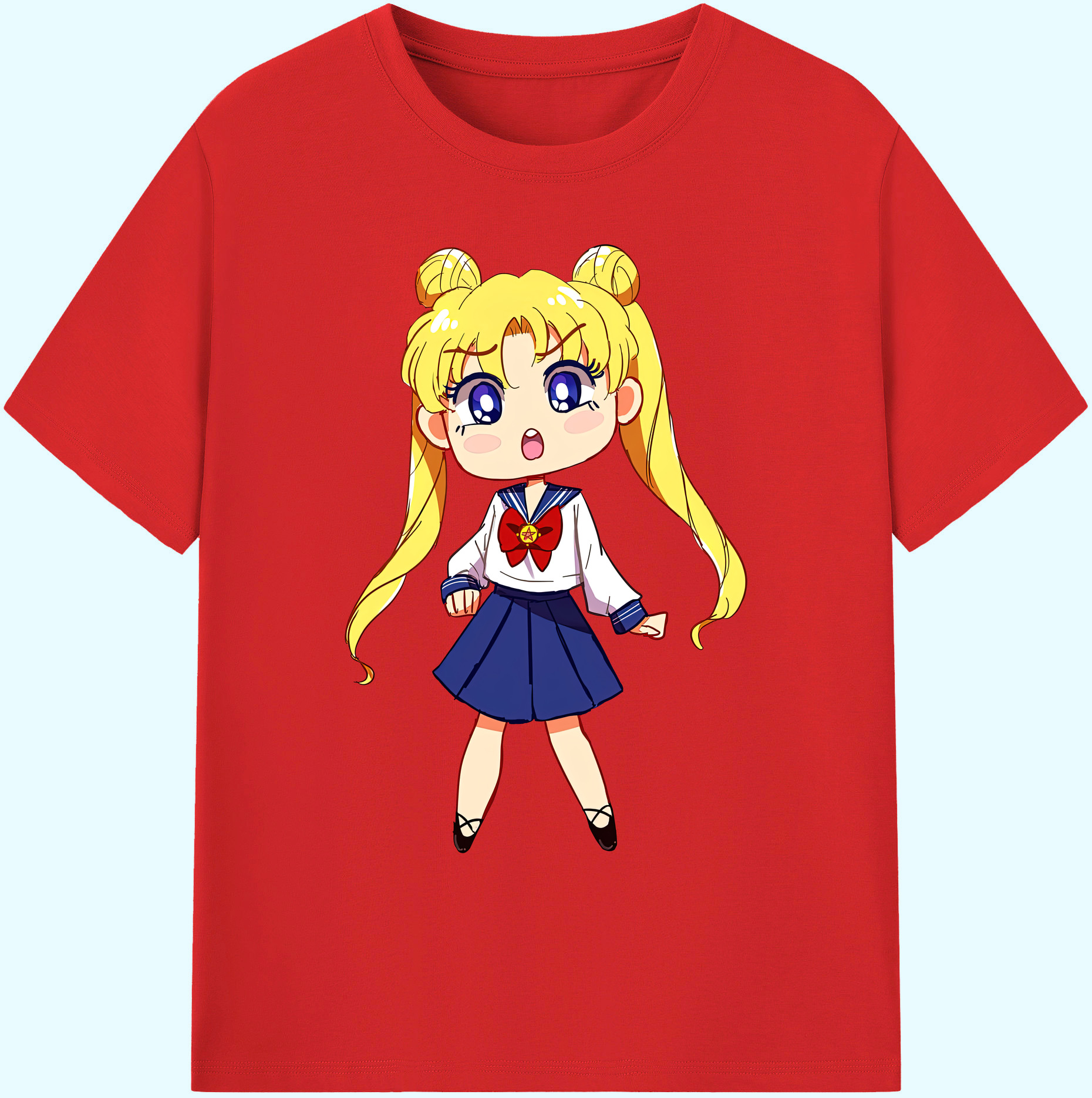 （画像用） 美少女戦士セーラームーン 愛野 美奈子 あいの みなこ Sailor Moon Aino Minako 綿100％ メンズ半袖Tシャツ｜肌触りやわらか＆通気性