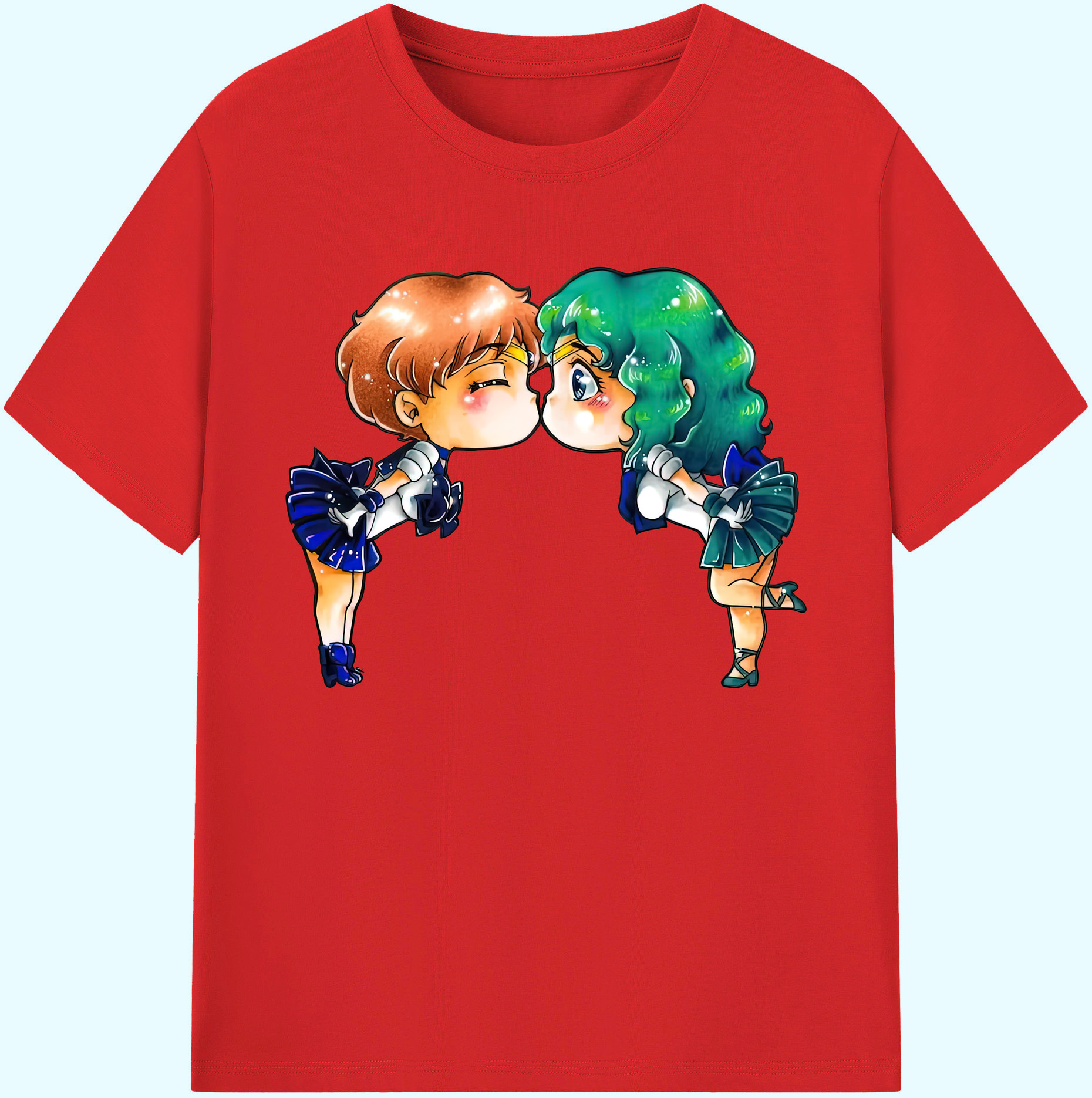 （画像用） 美少女戦士セーラームーン 天王はるか Sailor Moon Tenoh Haruka 綿100％ メンズ半袖Tシャツ｜肌触りやわらか＆通気性