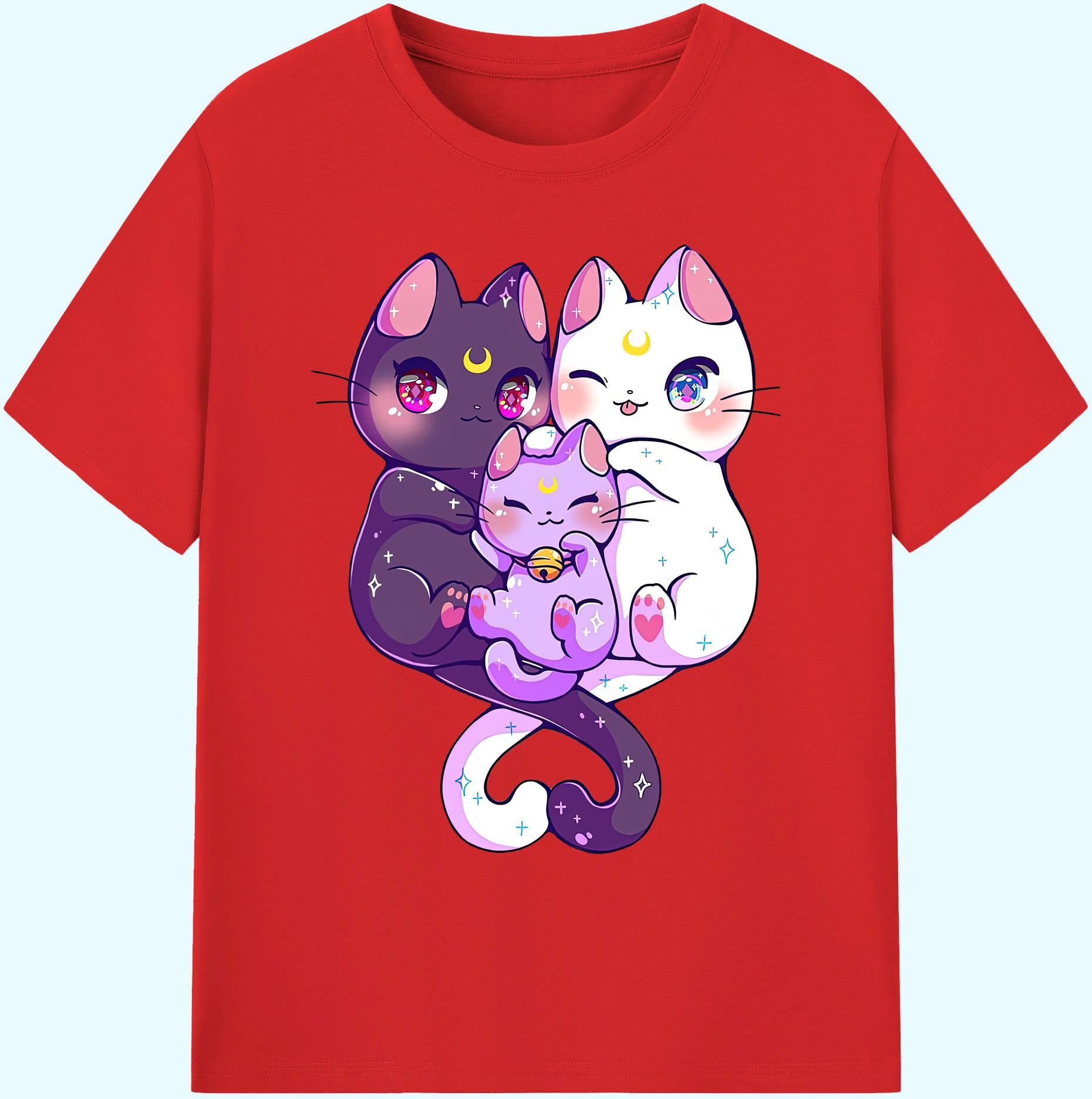 （画像用） 美少女戦士セーラームーン Sailor Moon 綿100％ メンズ半袖Tシャツ｜肌触りやわらか＆通気性