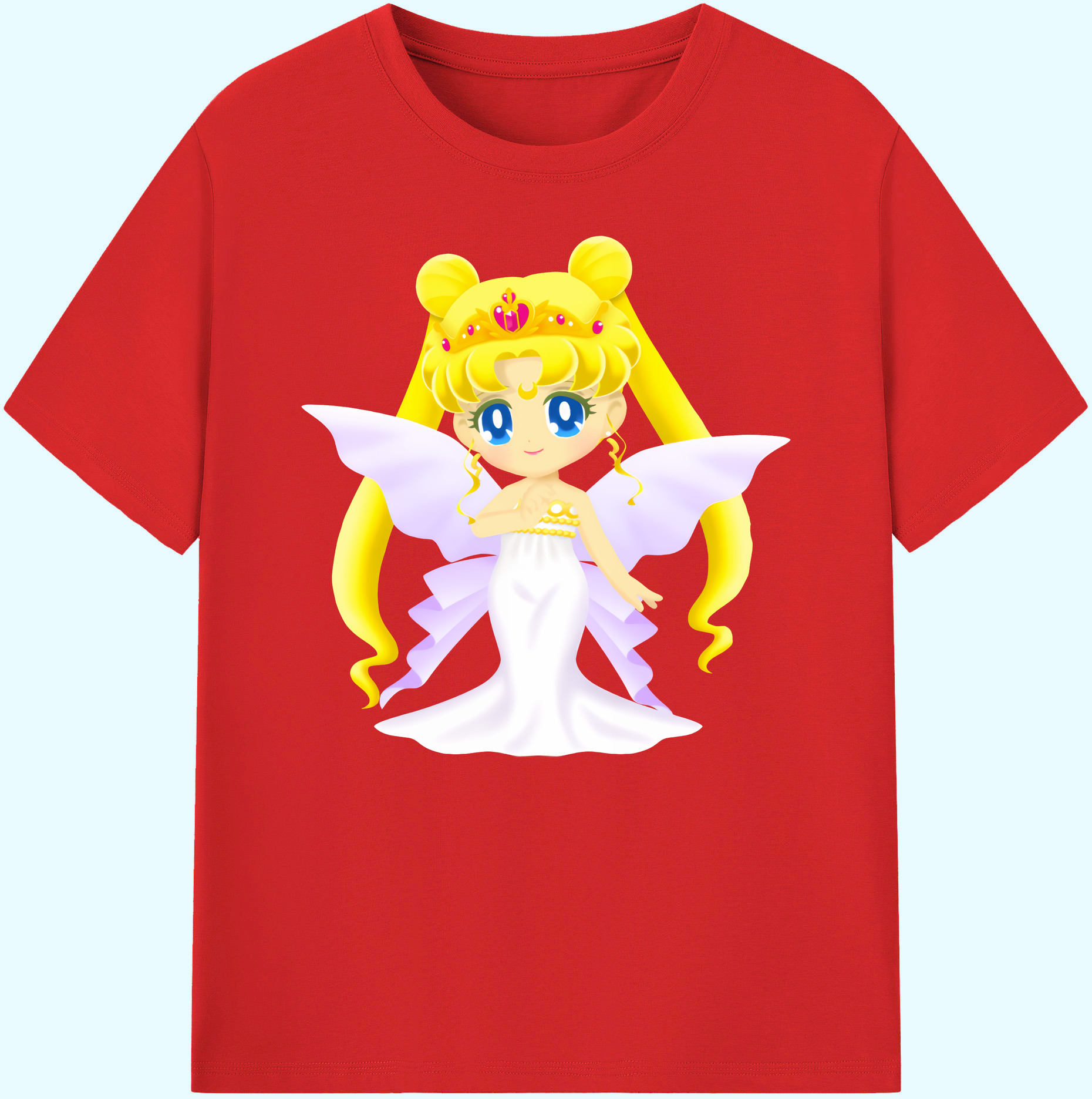 （画像用） 美少女戦士セーラームーン 愛野 美奈子 あいの みなこ Sailor Moon Aino Minako 綿100％ メンズ半袖Tシャツ｜肌触りやわらか＆通気性