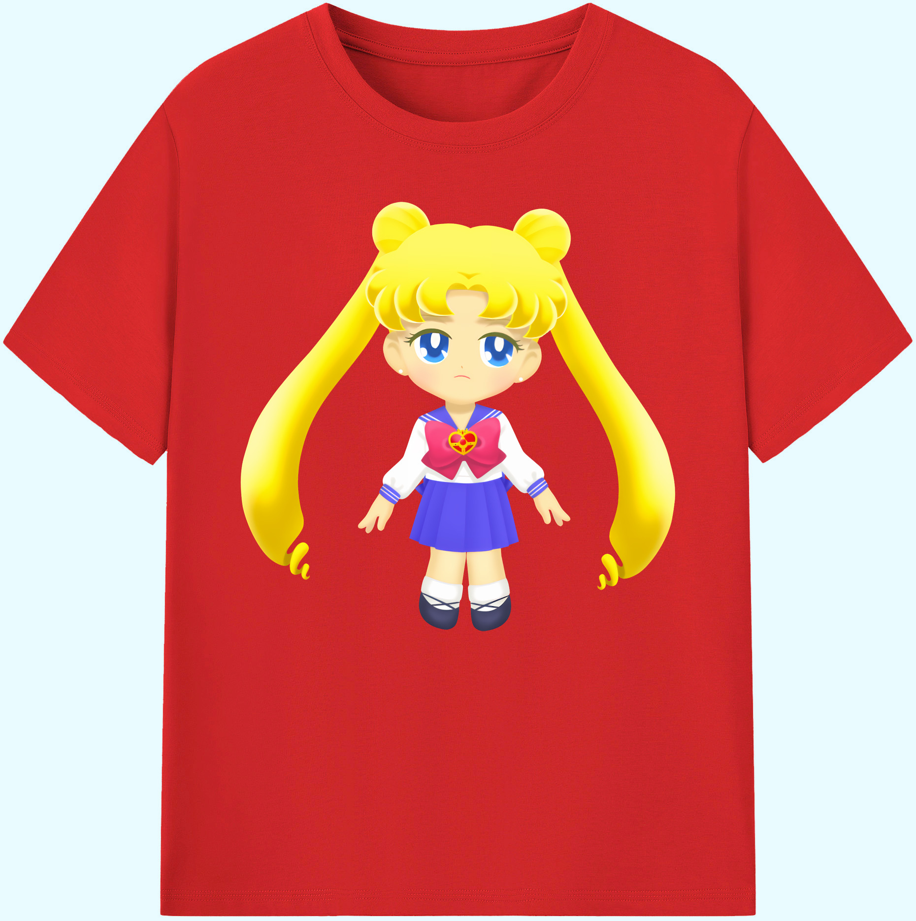 （画像用） 美少女戦士セーラームーン 愛野 美奈子 あいの みなこ Sailor Moon Aino Minako 綿100％ メンズ半袖Tシャツ｜肌触りやわらか＆通気性