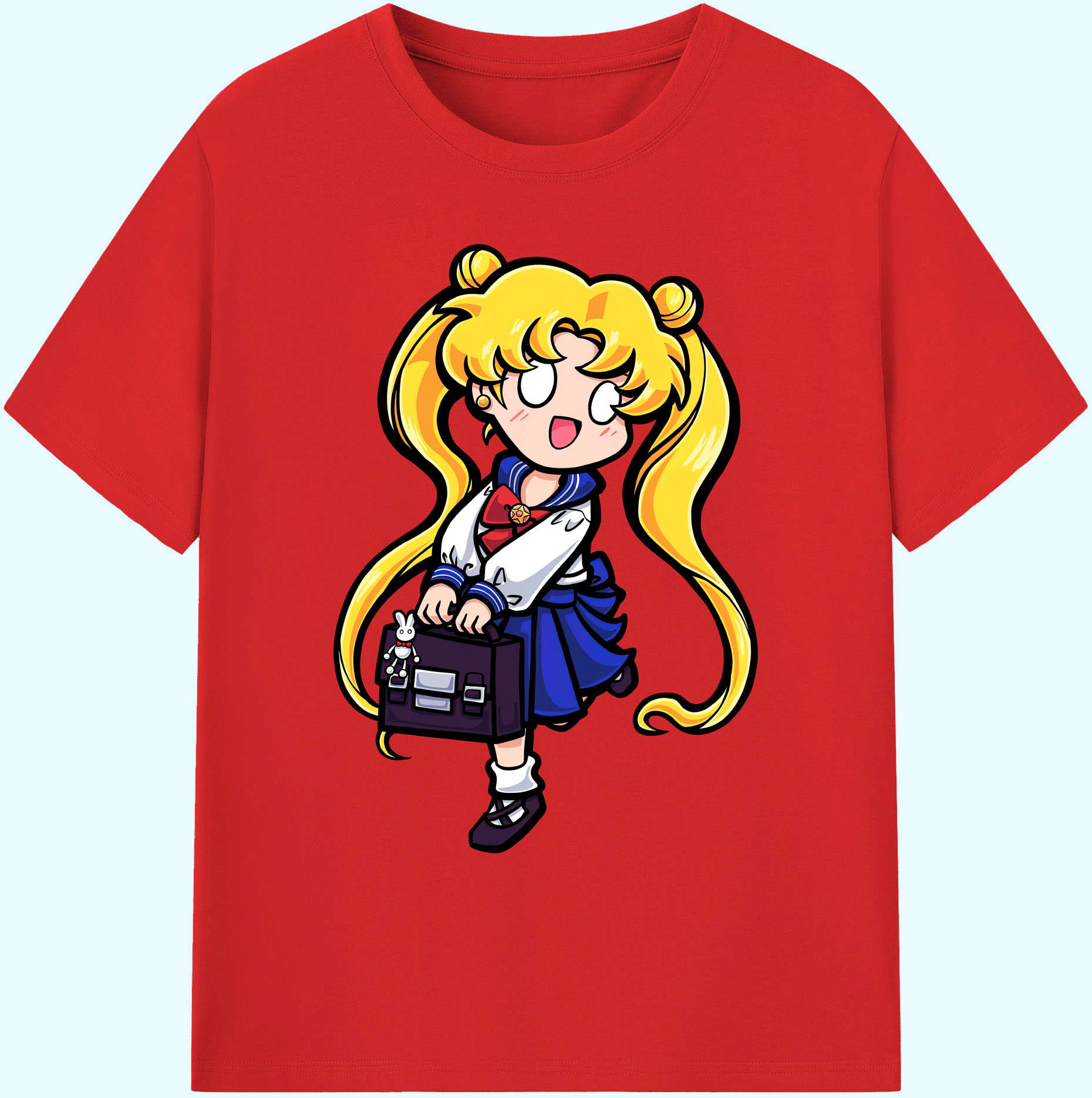 （画像用） 美少女戦士セーラームーン 愛野 美奈子 あいの みなこ Sailor Moon Aino Minako 綿100％ メンズ半袖Tシャツ｜肌触りやわらか＆通気性