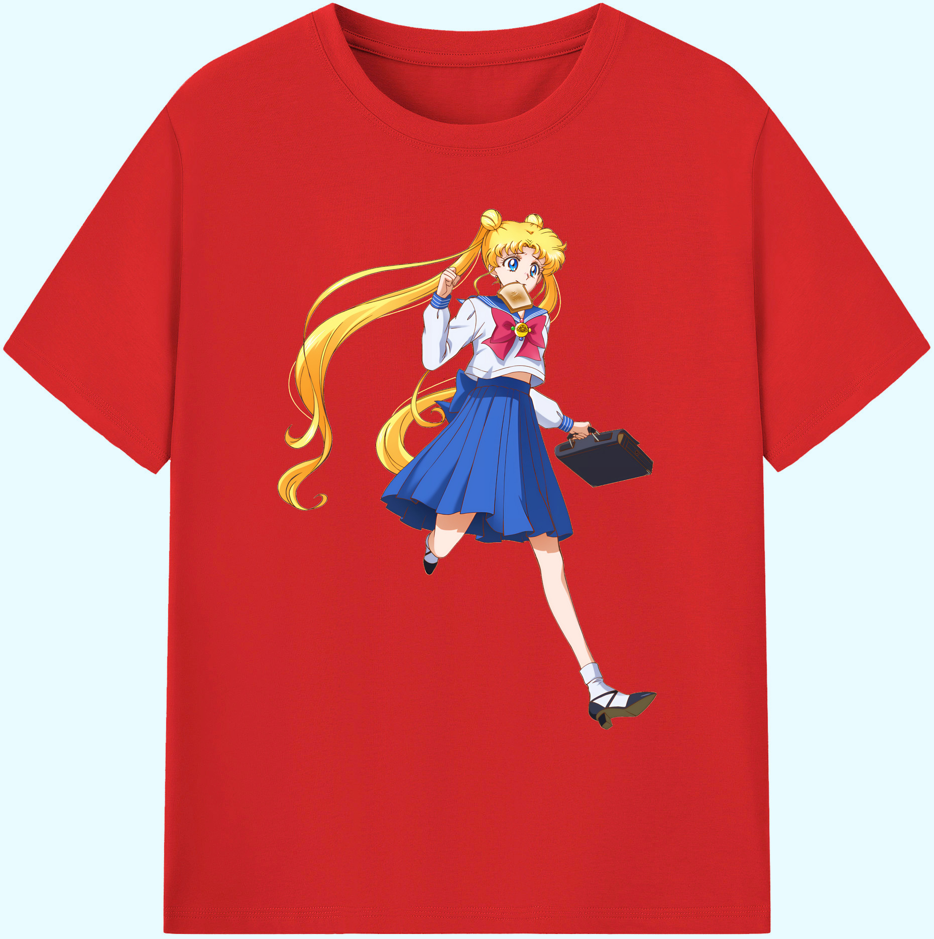 （画像用） 美少女戦士セーラームーン 愛野 美奈子 あいの みなこ Sailor Moon Aino Minako 綿100％ メンズ半袖Tシャツ｜肌触りやわらか＆通気性