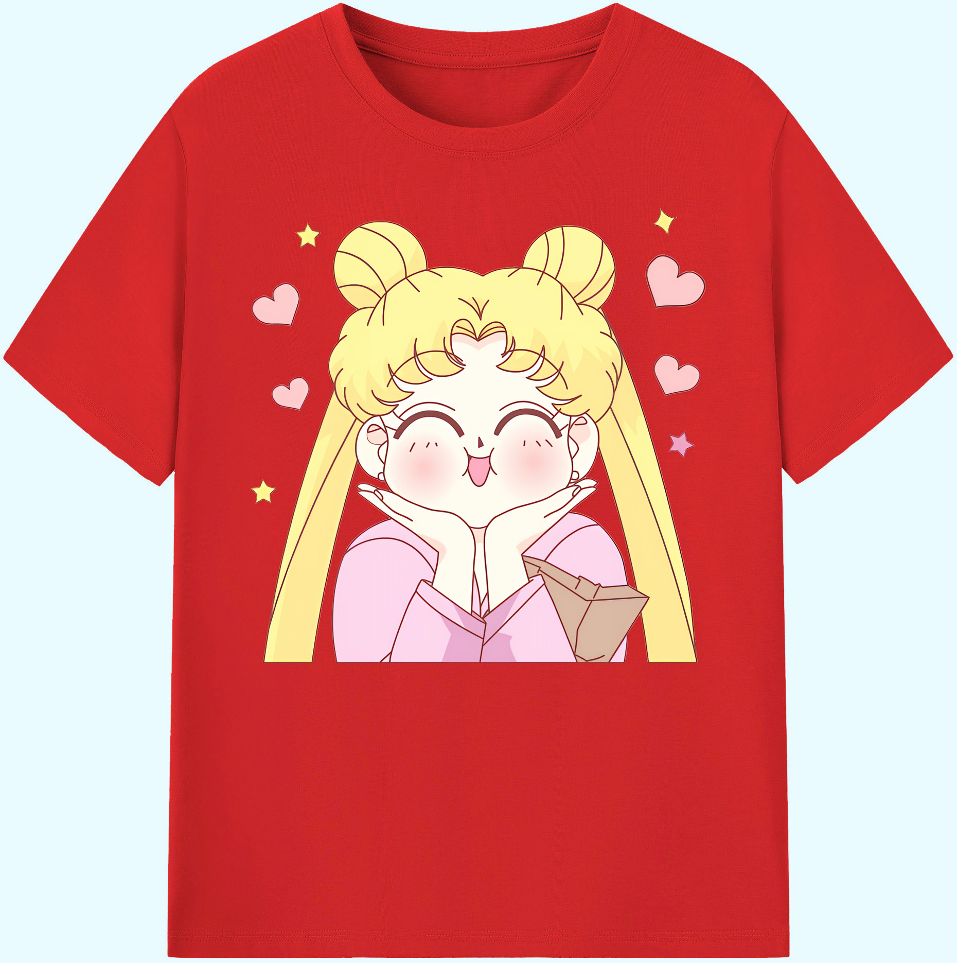（画像用） 美少女戦士セーラームーン 愛野 美奈子 あいの みなこ Sailor Moon Aino Minako 綿100％ メンズ半袖Tシャツ｜肌触りやわらか＆通気性
