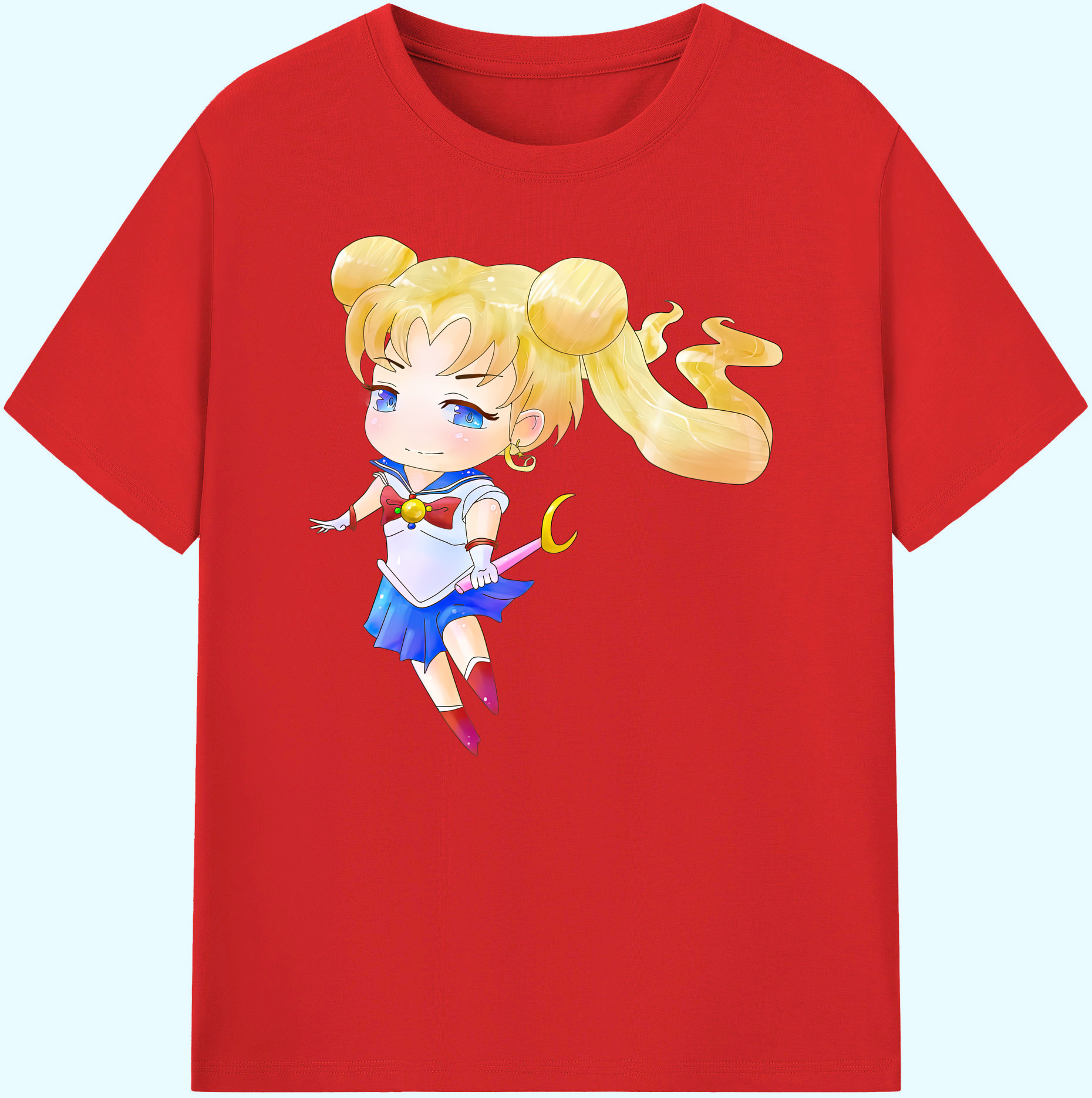 （画像用） 美少女戦士セーラームーン 愛野 美奈子 あいの みなこ Sailor Moon Aino Minako 綿100％ メンズ半袖Tシャツ｜肌触りやわらか＆通気性