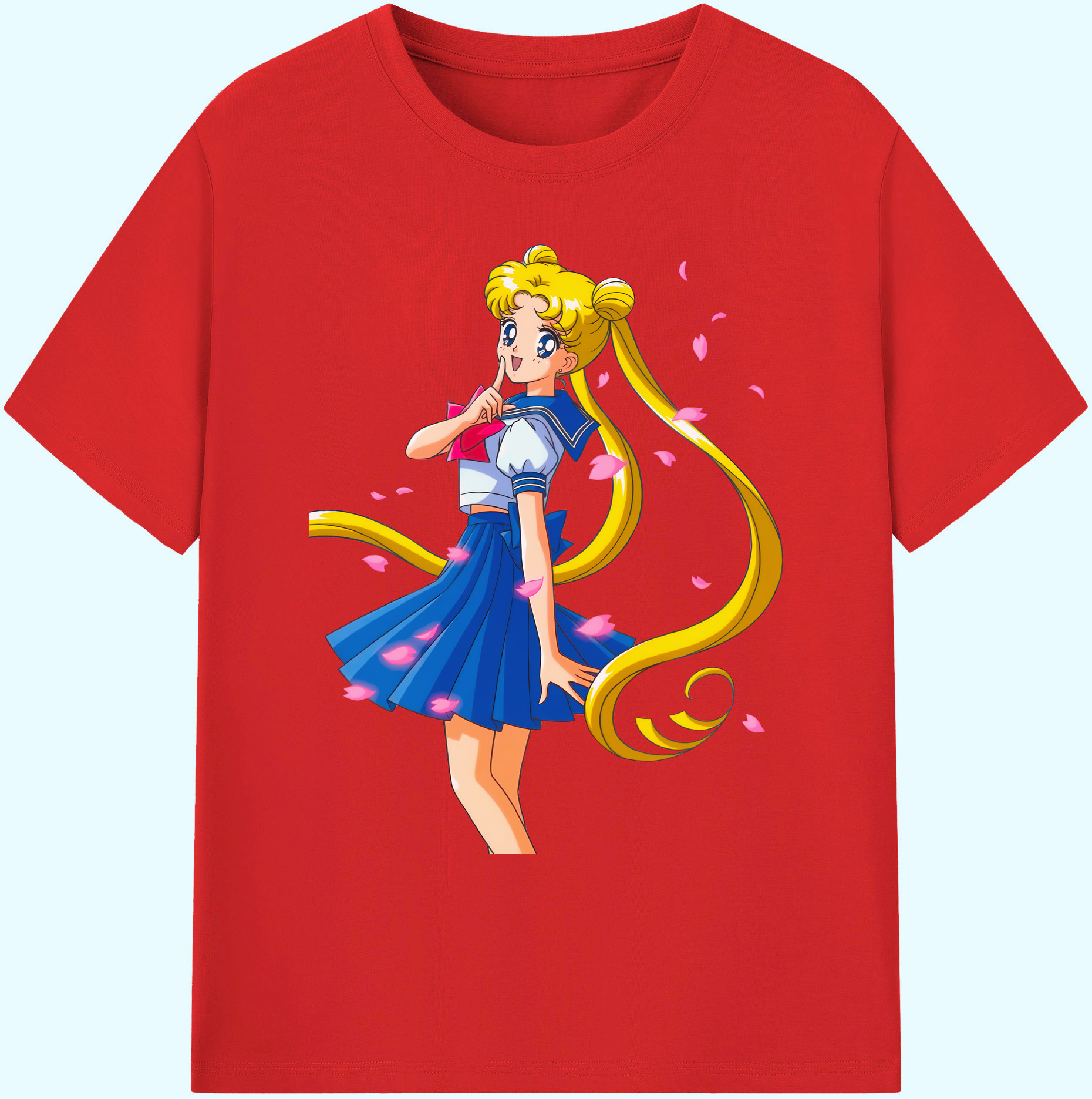 （画像用） 美少女戦士セーラームーン 愛野 美奈子 あいの みなこ Sailor Moon Aino Minako 綿100％ メンズ半袖Tシャツ｜肌触りやわらか＆通気性