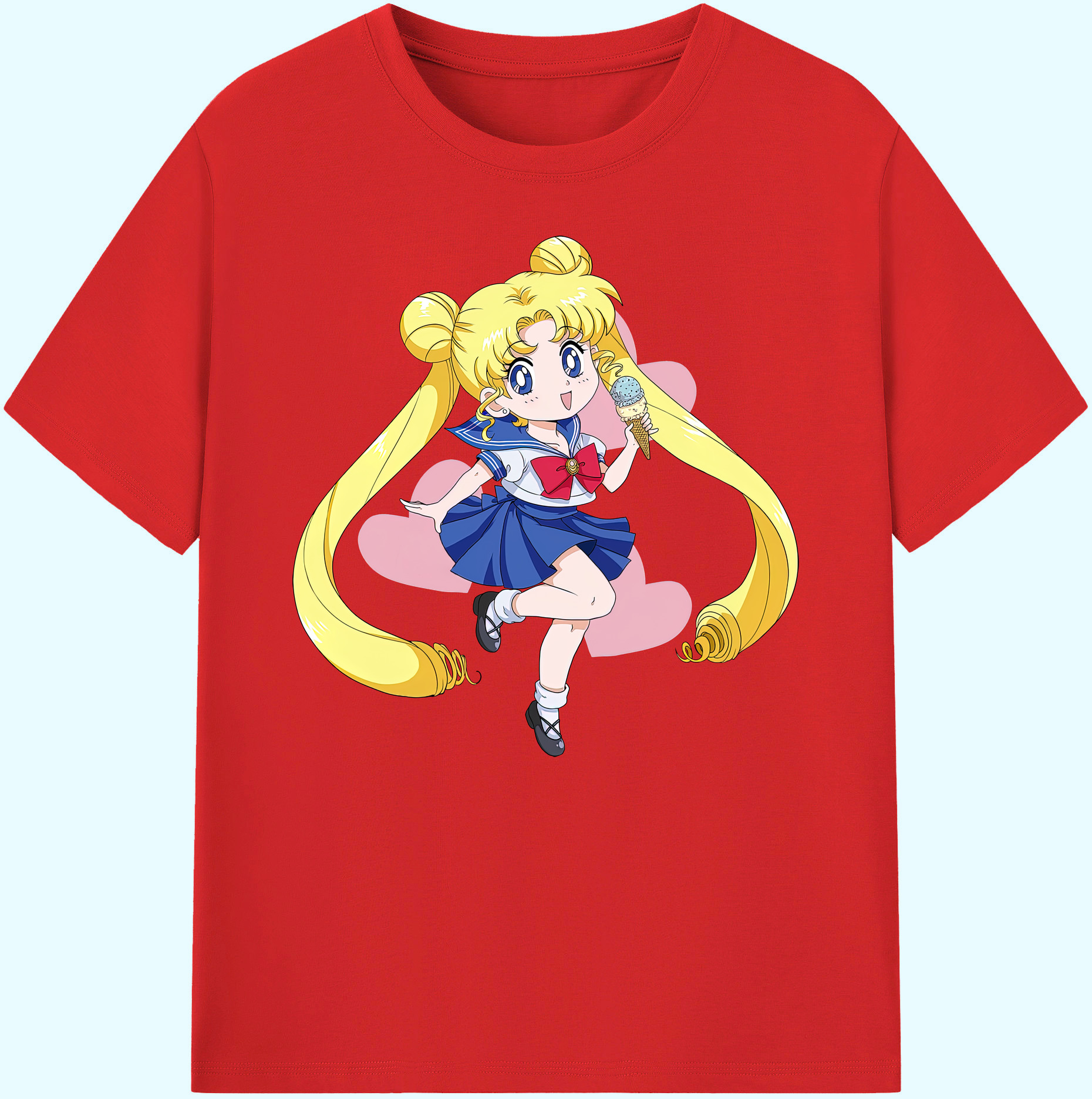 （画像用） 美少女戦士セーラームーン 愛野 美奈子 あいの みなこ Sailor Moon Aino Minako 綿100％ メンズ半袖Tシャツ｜肌触りやわらか＆通気性