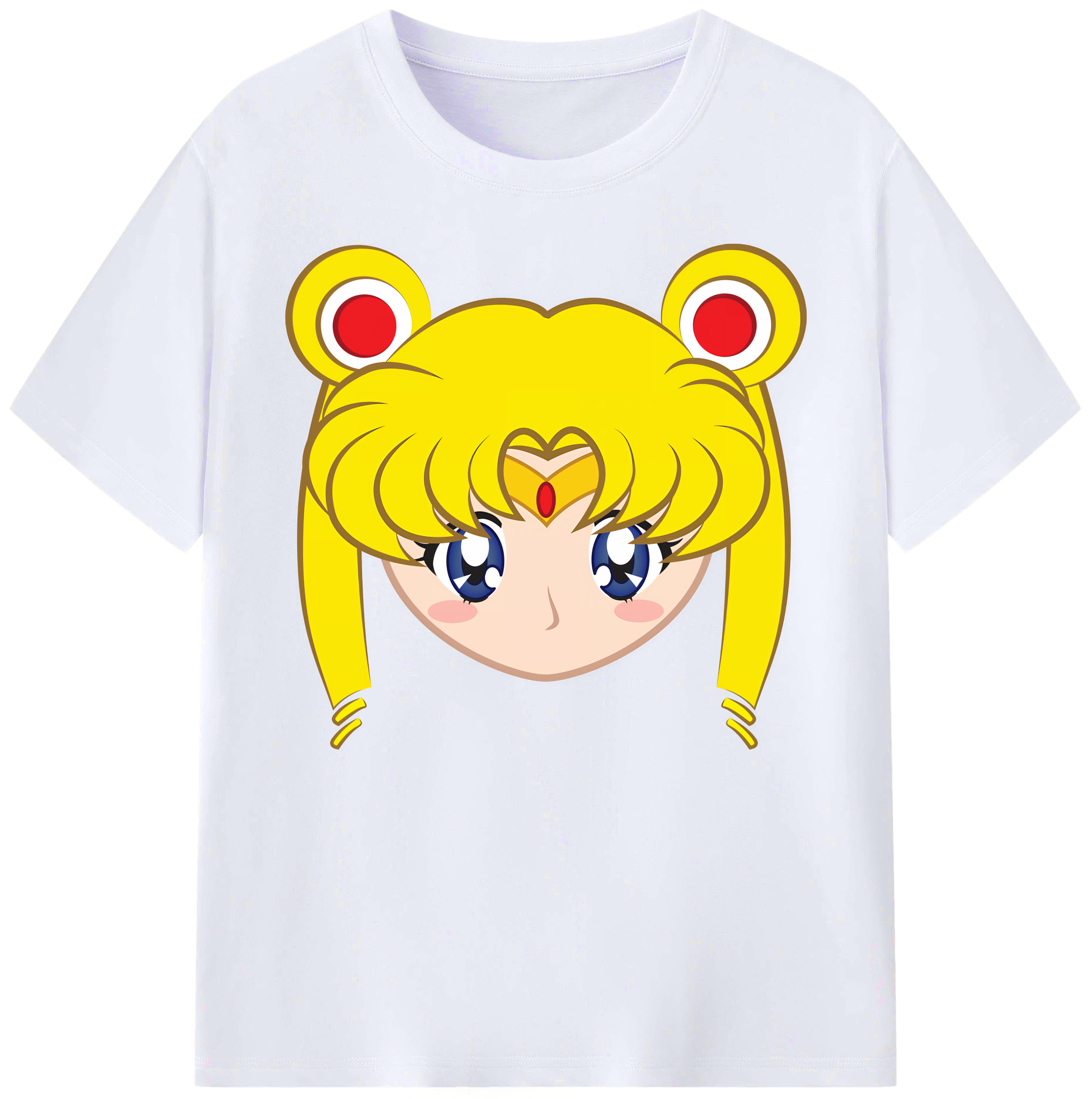 （画像用） 美少女戦士セーラームーン 月野 うさぎ つきの うさぎ Sailor Moon Tsukino Usagi 綿100％ メンズ半袖Tシャツ｜肌触りやわらか＆通気性