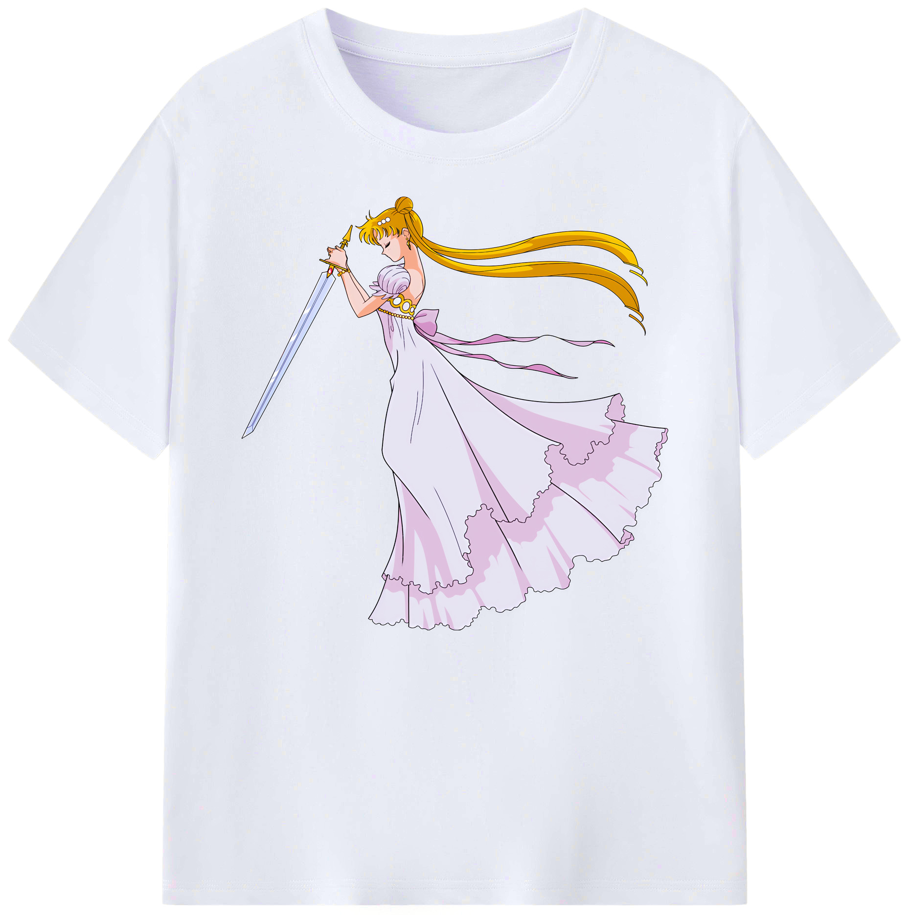 （画像用） 美少女戦士セーラームーン 愛野 美奈子 あいの みなこ Sailor Moon Aino Minako 綿100％ メンズ半袖Tシャツ｜肌触りやわらか＆通気性